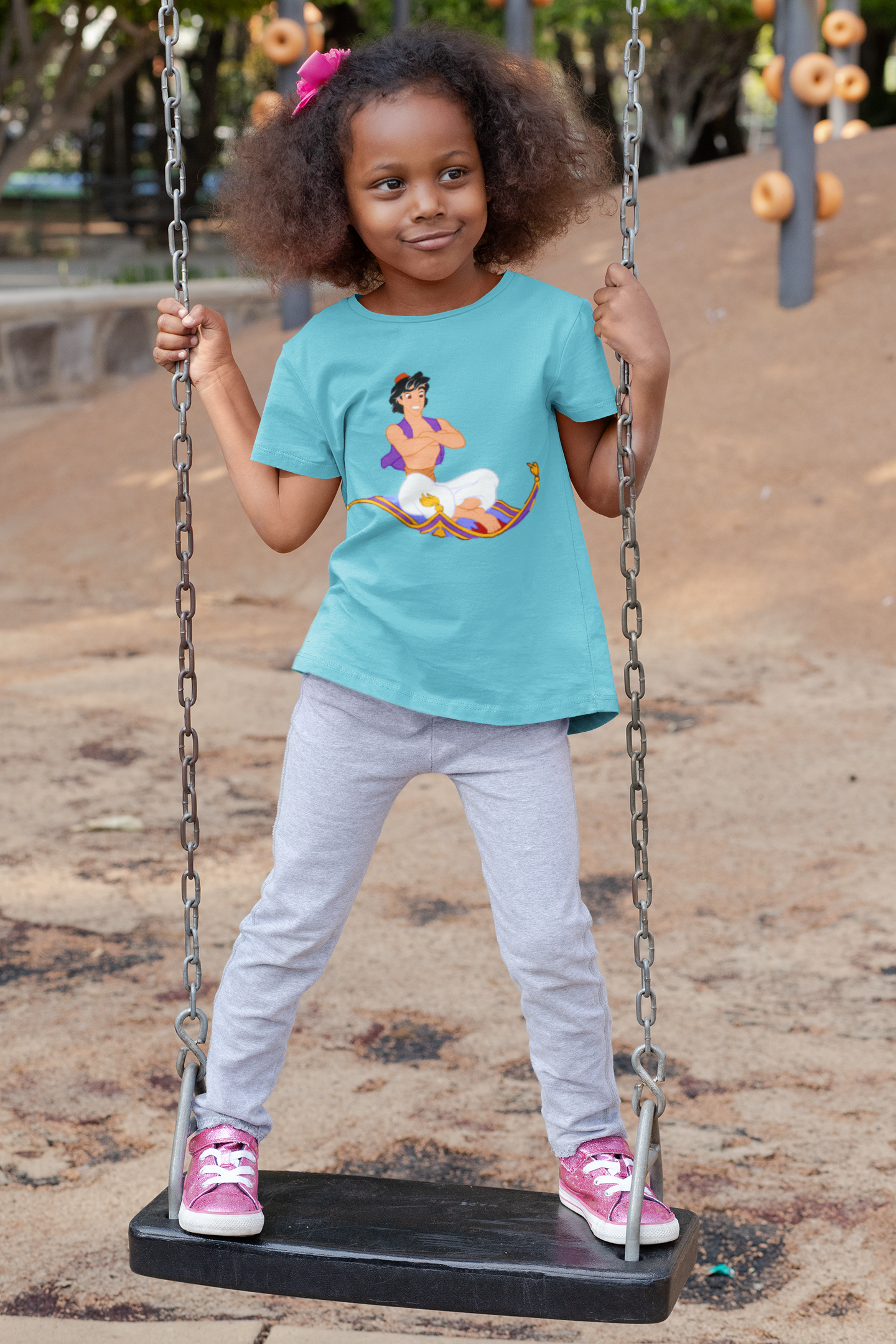 Cute Cartoon Half Sleeves T-Shirt For Girls -FunkyTeesClub