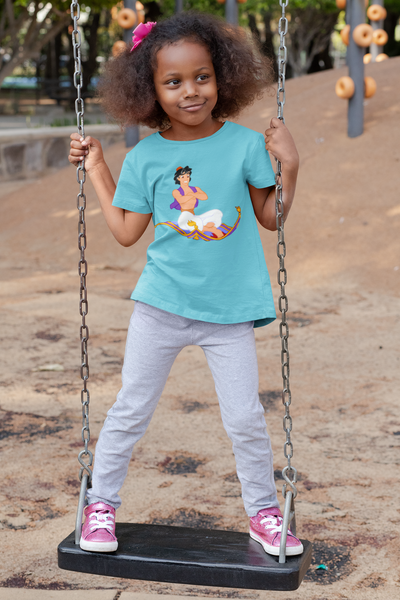 Cute Cartoon Half Sleeves T-Shirt For Girls -FunkyTeesClub