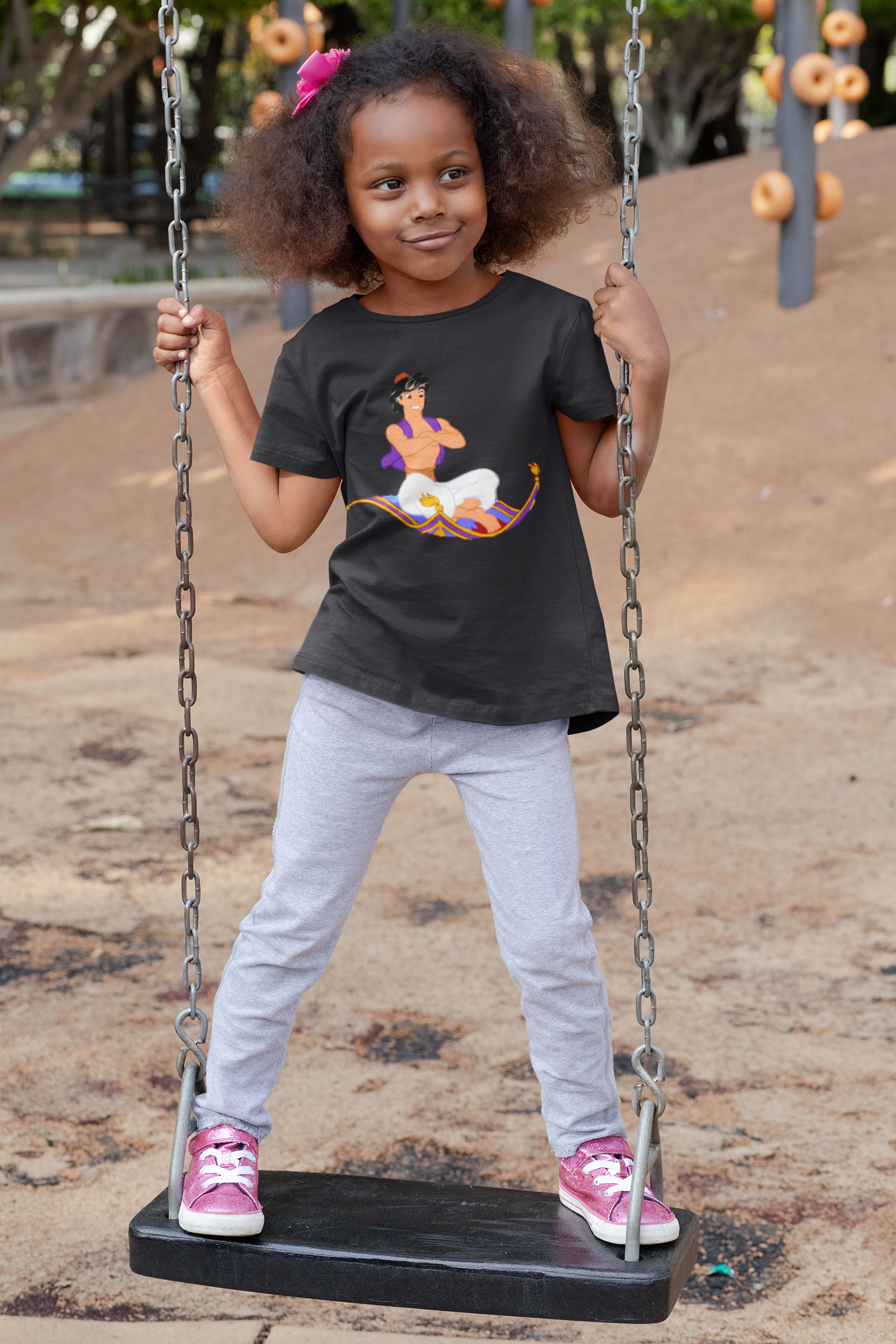 Cute Cartoon Half Sleeves T-Shirt For Girls -FunkyTeesClub