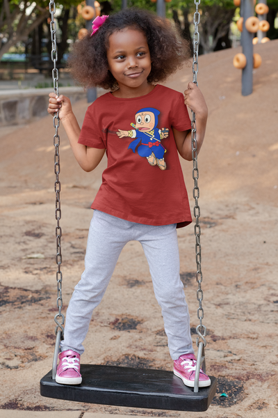 Cute Cartoon Half Sleeves T-Shirt For Girls -FunkyTeesClub