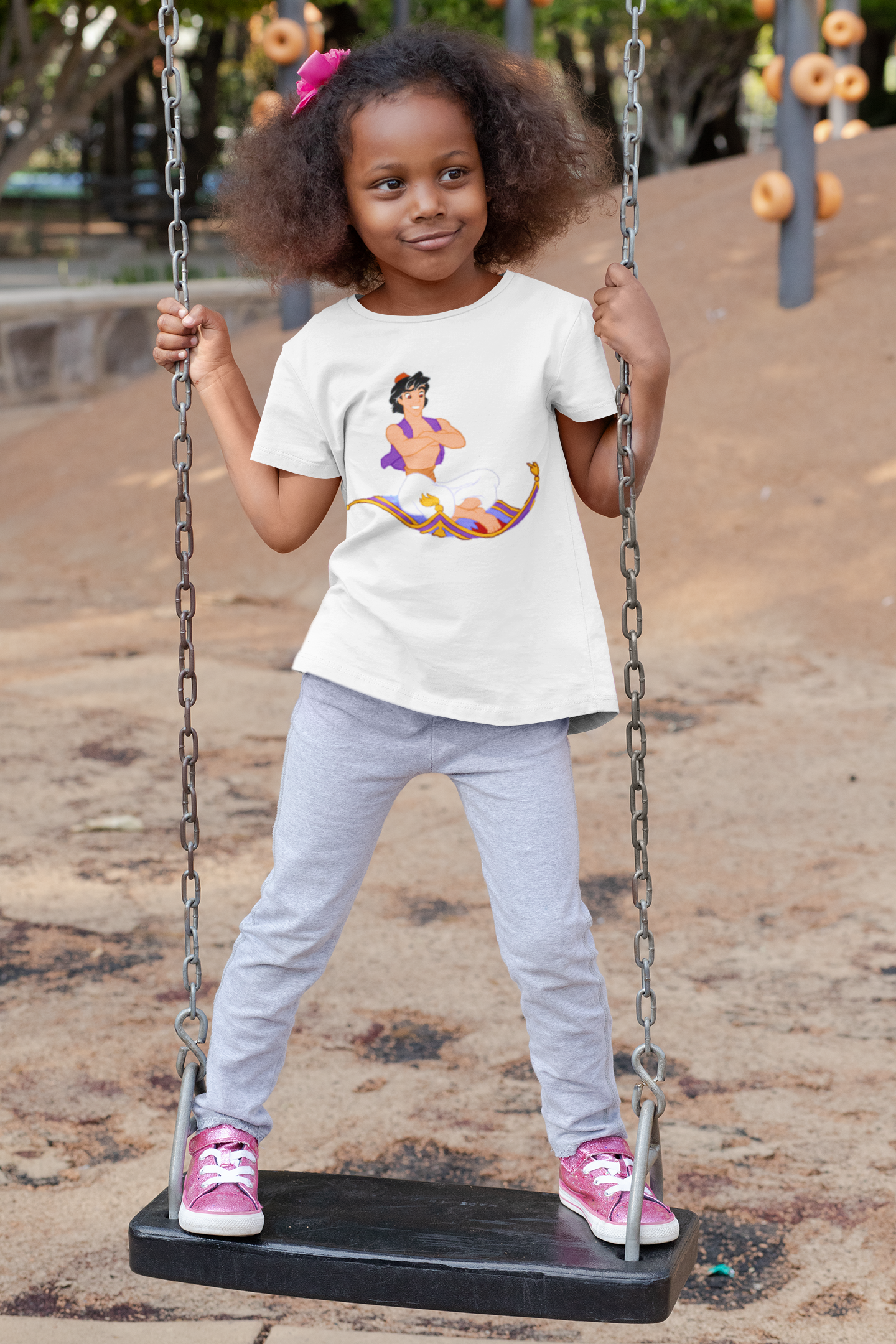 Cute Cartoon Half Sleeves T-Shirt For Girls -FunkyTeesClub