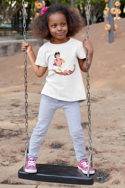 Cute Cartoon Half Sleeves T-Shirt For Girls -FunkyTeesClub