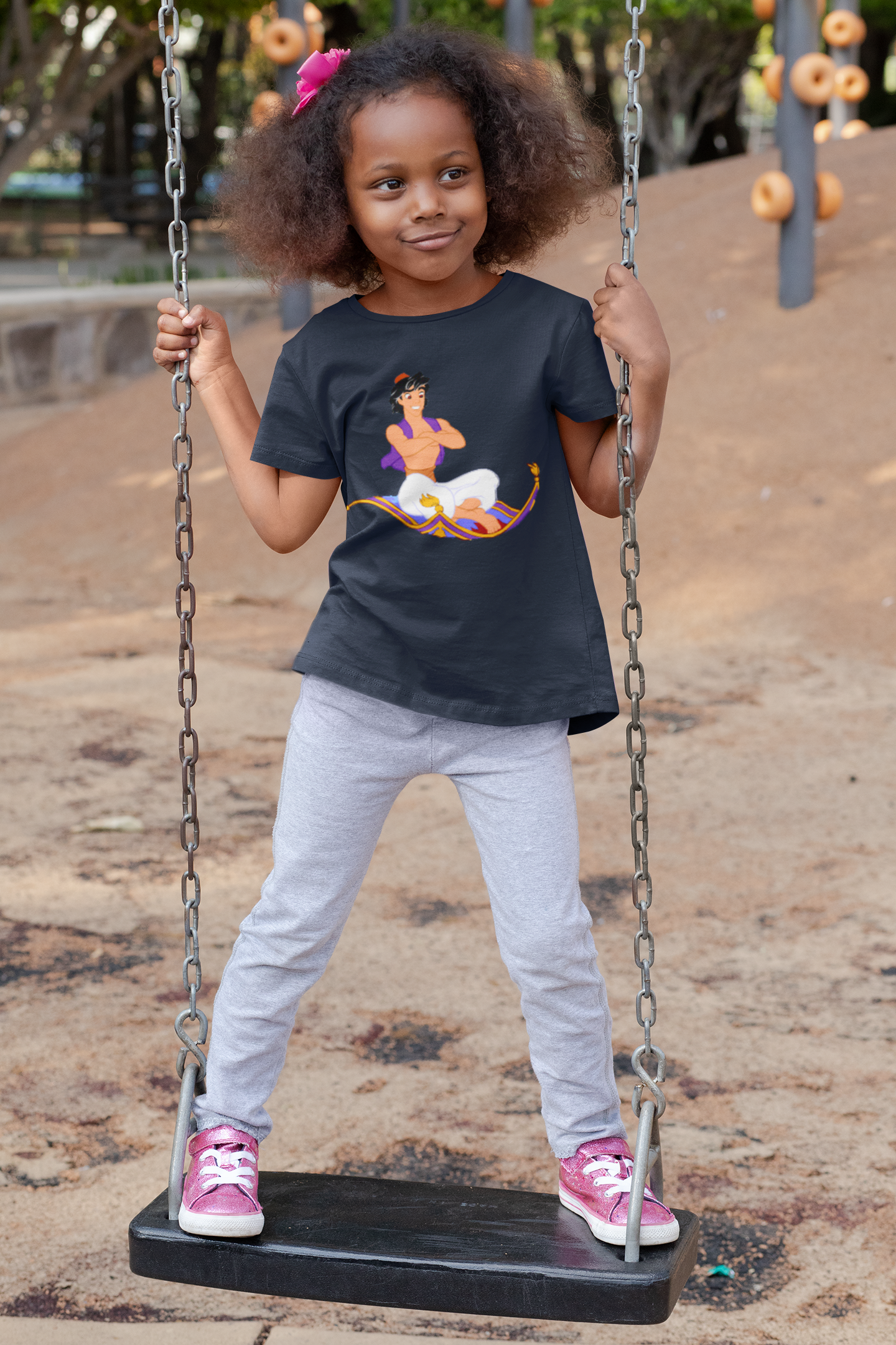Cute Cartoon Half Sleeves T-Shirt For Girls -FunkyTeesClub