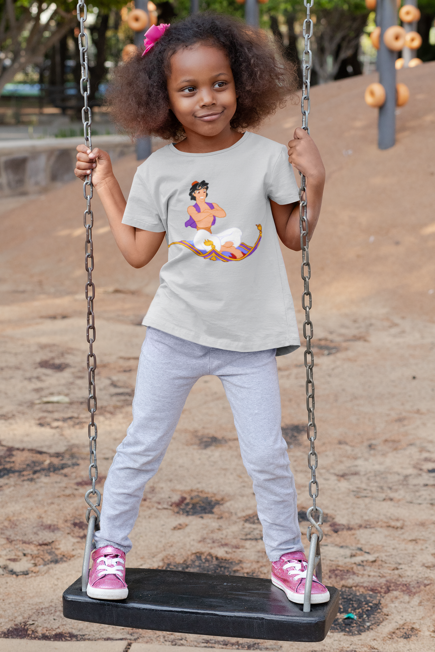 Cute Cartoon Half Sleeves T-Shirt For Girls -FunkyTeesClub