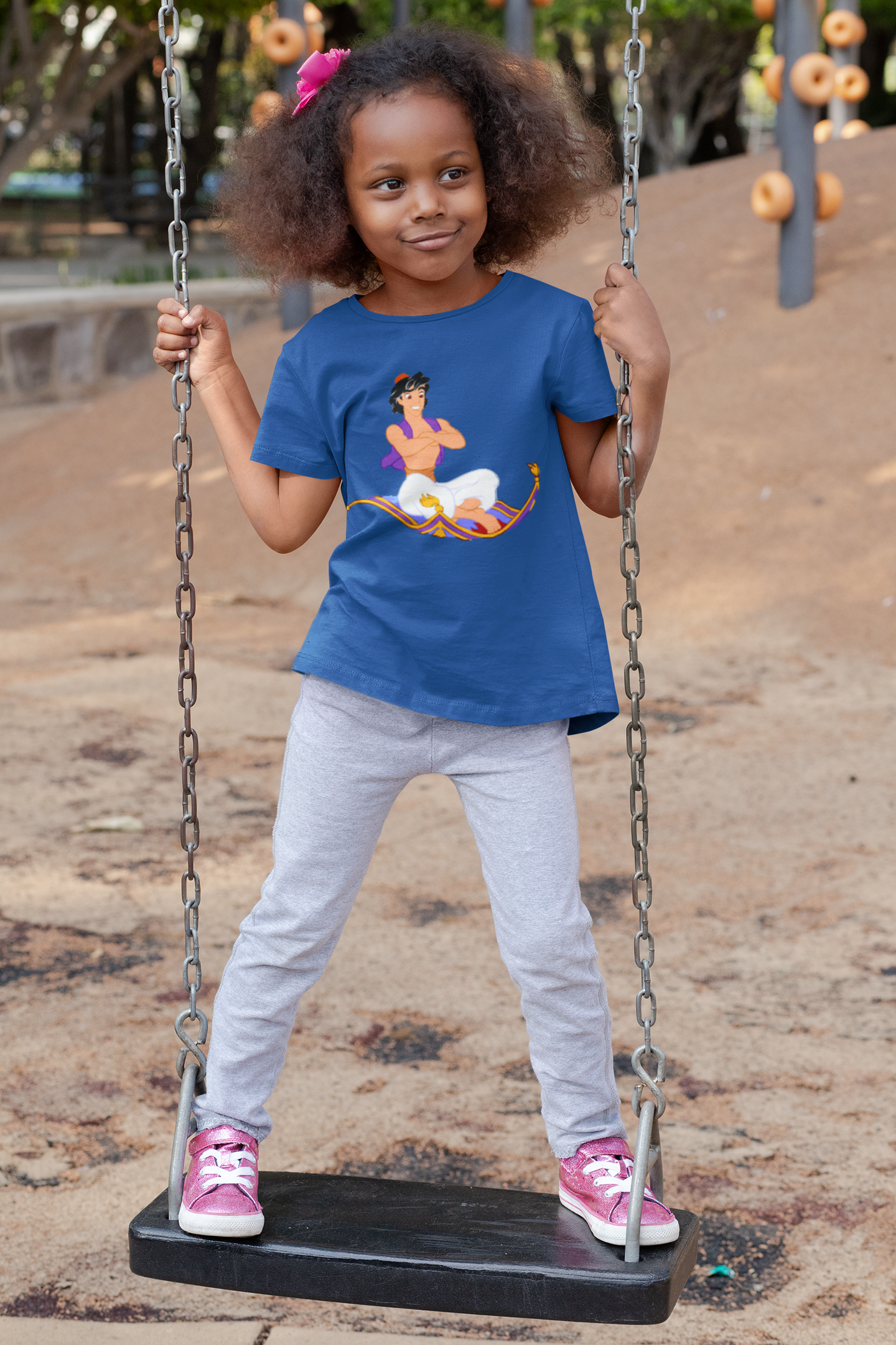 Cute Cartoon Half Sleeves T-Shirt For Girls -FunkyTeesClub