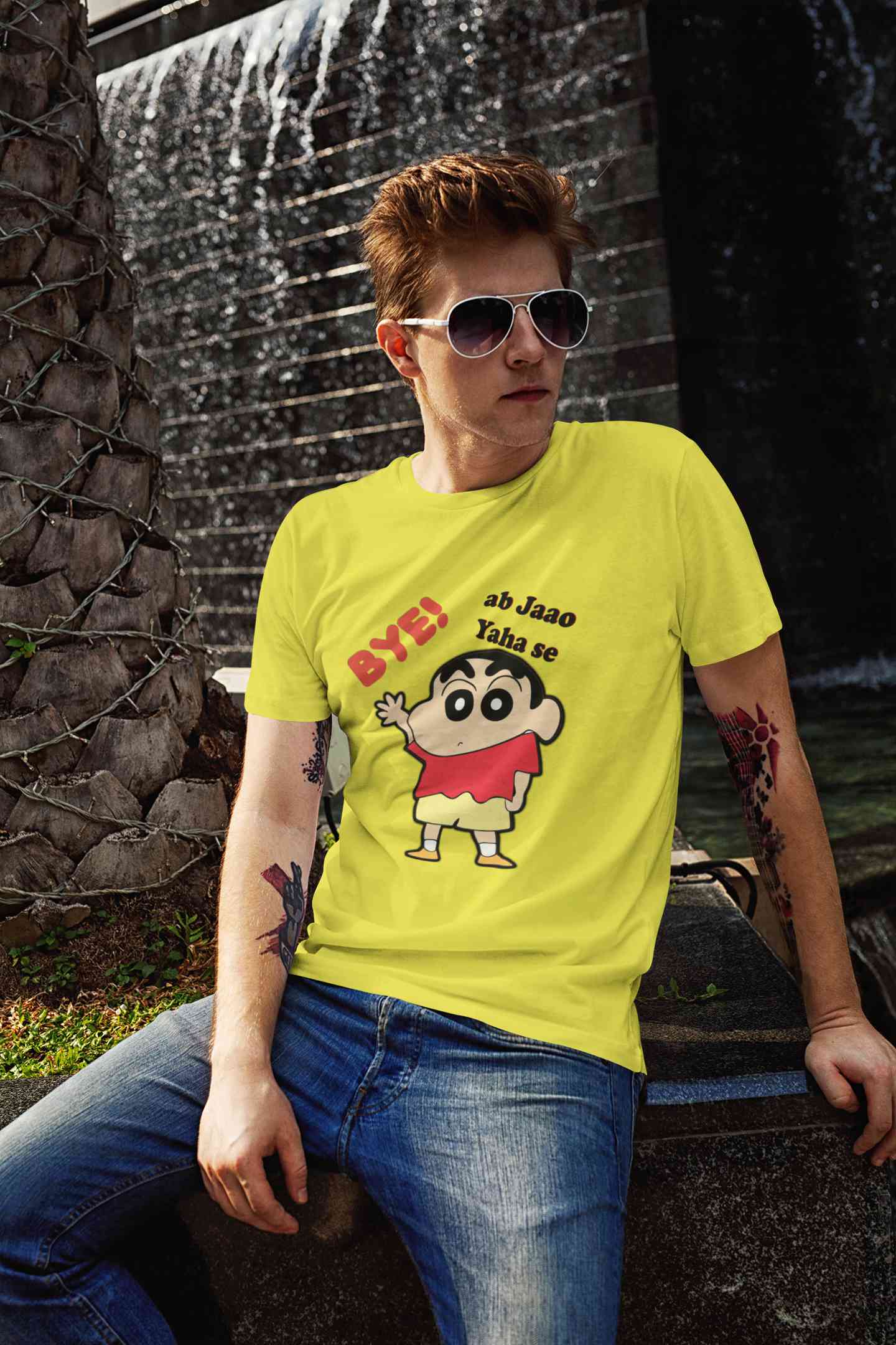 Ab Jao Yaha Se Mens Half Sleeves T-shirt- FunkyTeesClub