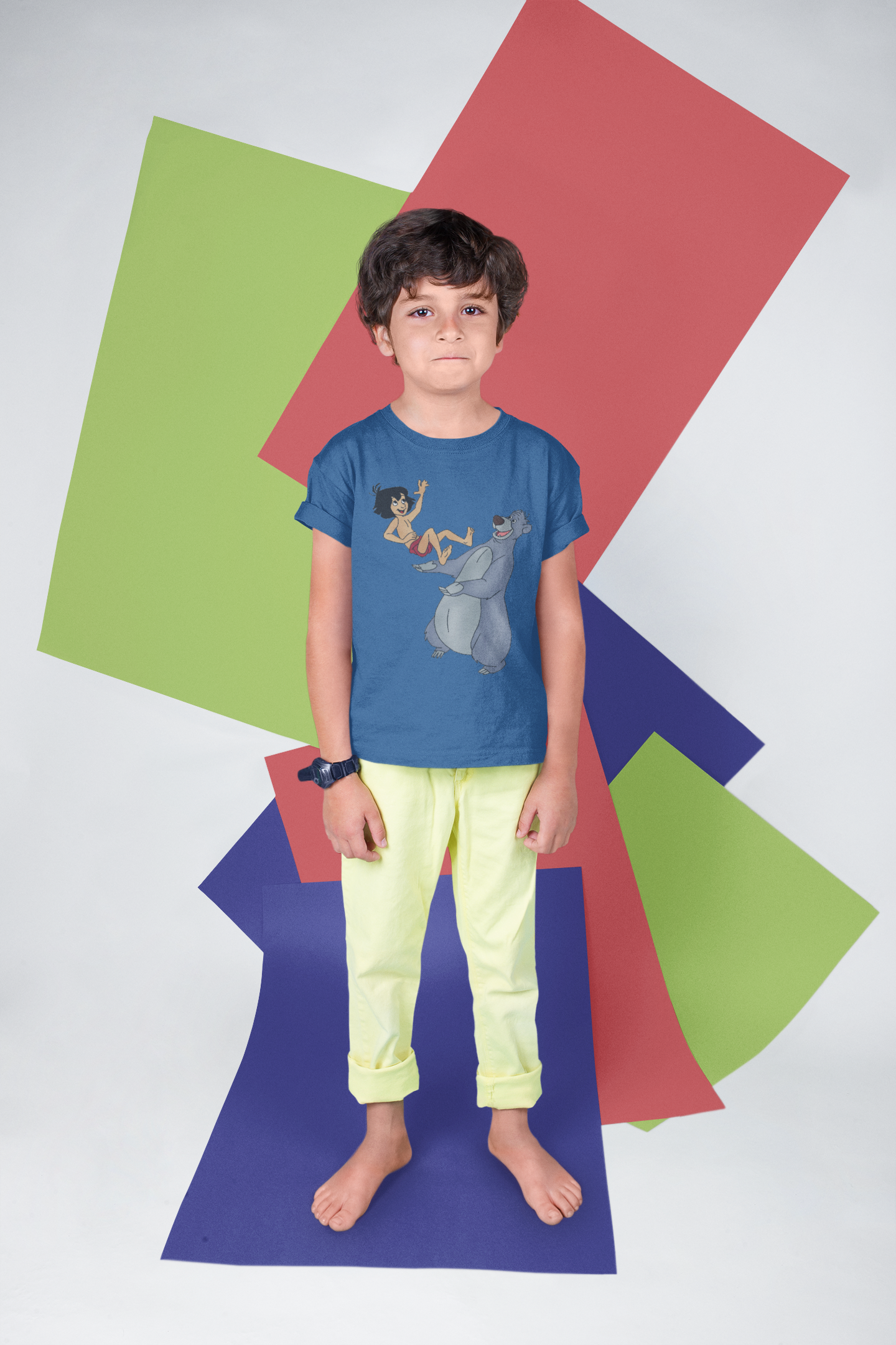 Cute Cartoon Half Sleeves T-Shirt for Boy-FunkyTeesClub
