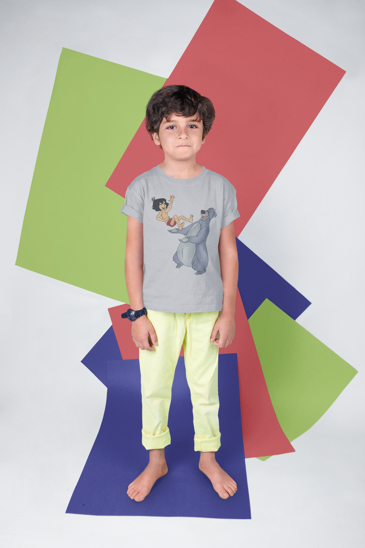 Cute Cartoon Half Sleeves T-Shirt for Boy-FunkyTeesClub