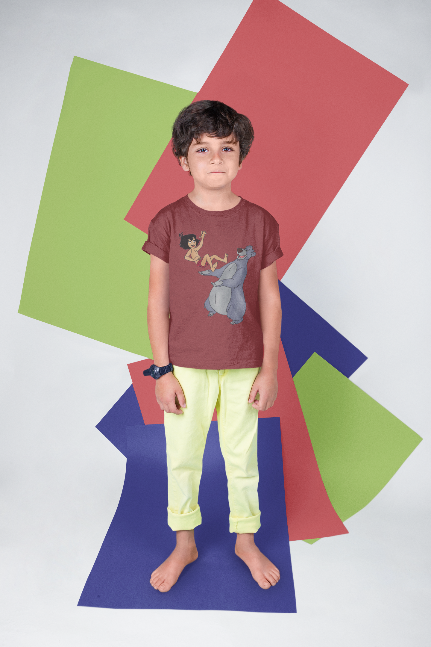 Cute Cartoon Half Sleeves T-Shirt for Boy-FunkyTeesClub
