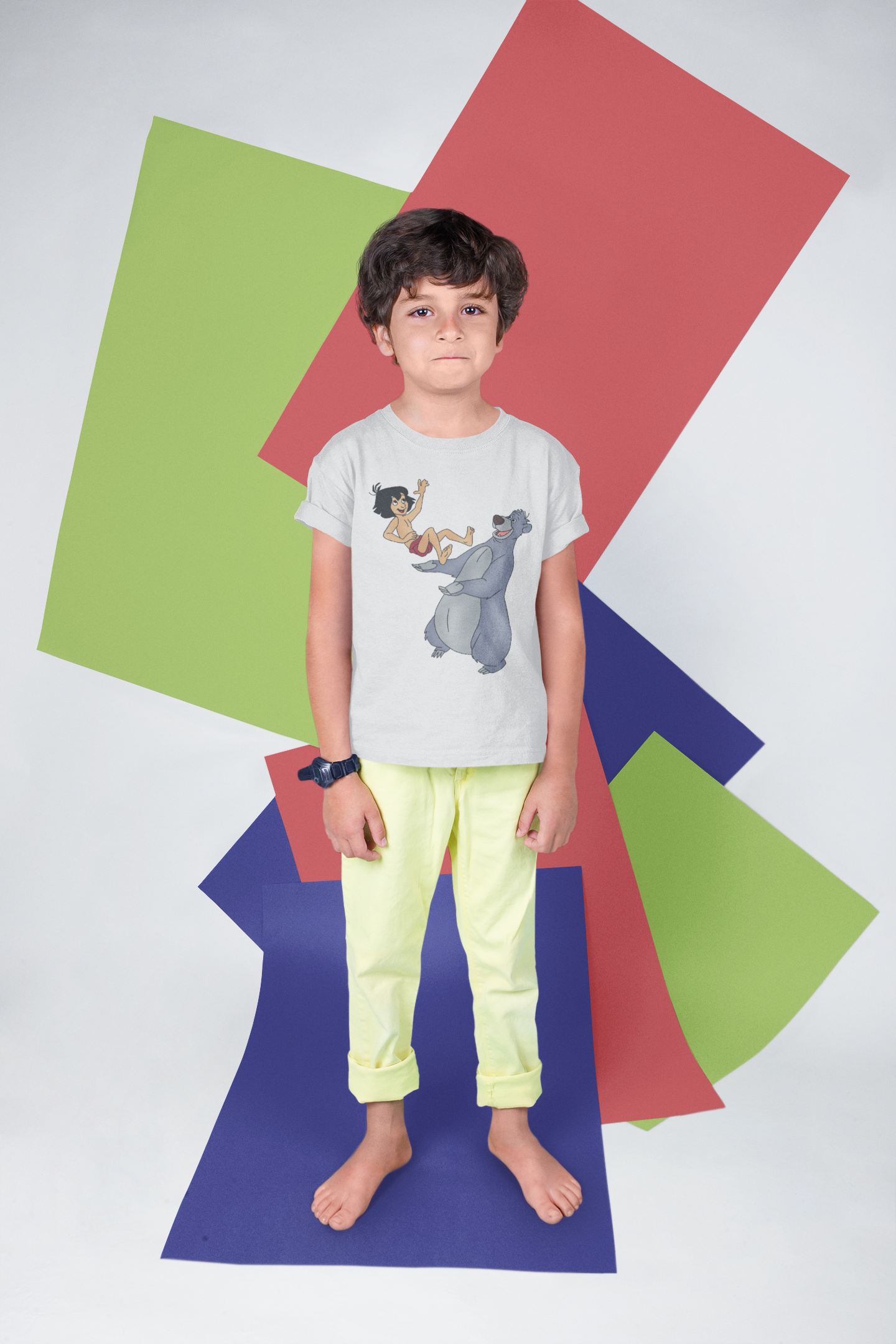 Cute Cartoon Half Sleeves T-Shirt for Boy-FunkyTeesClub