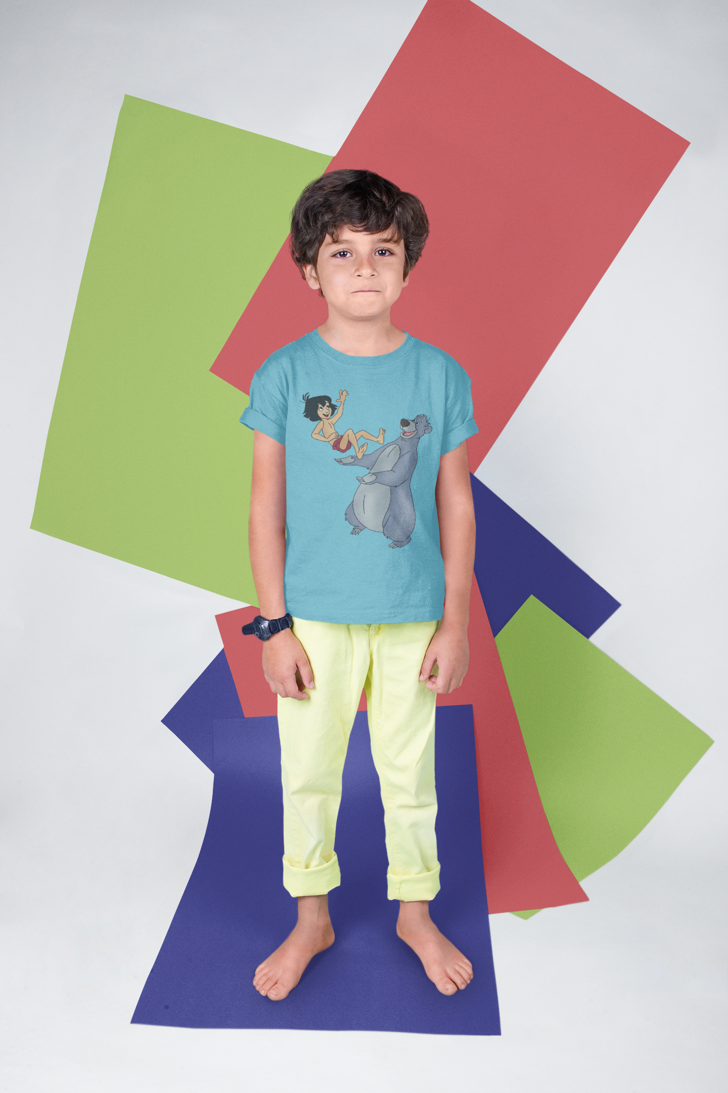 Cute Cartoon Half Sleeves T-Shirt for Boy-FunkyTeesClub
