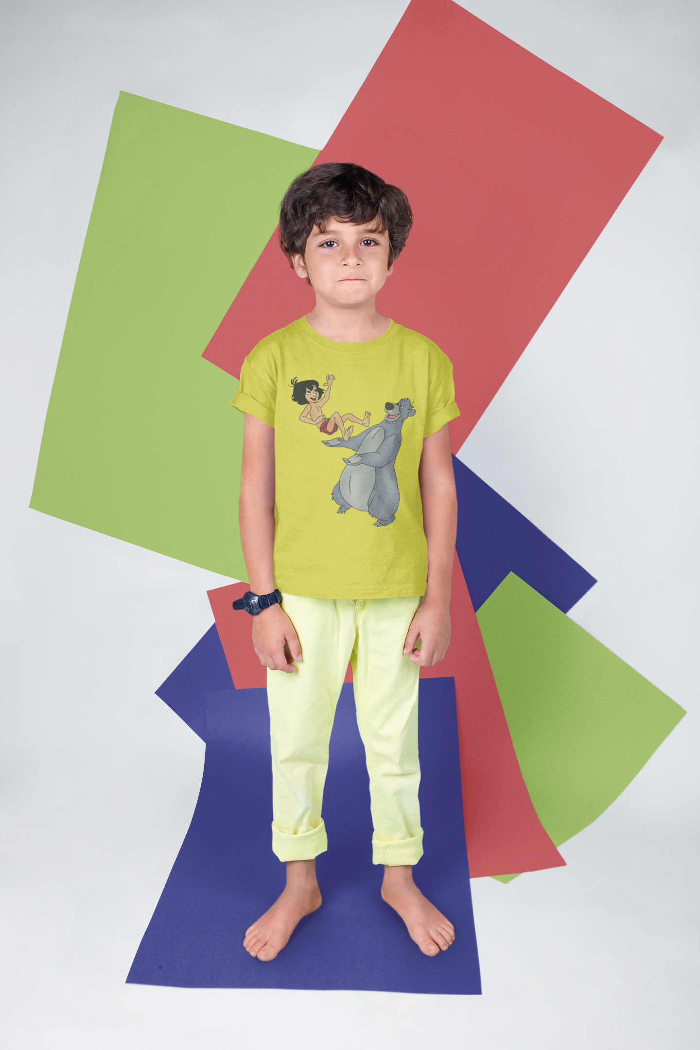 Cute Cartoon Half Sleeves T-Shirt for Boy-FunkyTeesClub
