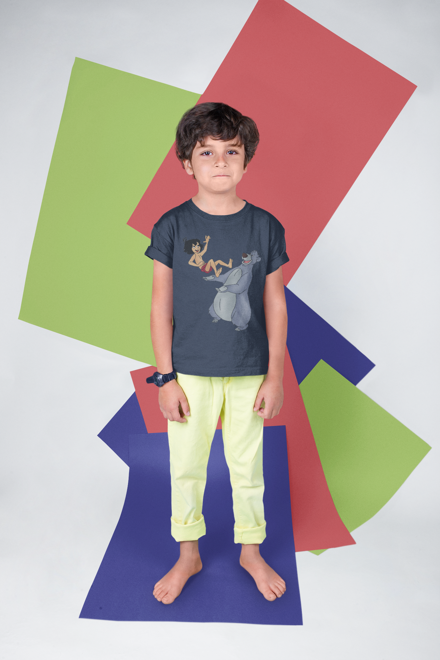 Cute Cartoon Half Sleeves T-Shirt for Boy-FunkyTeesClub