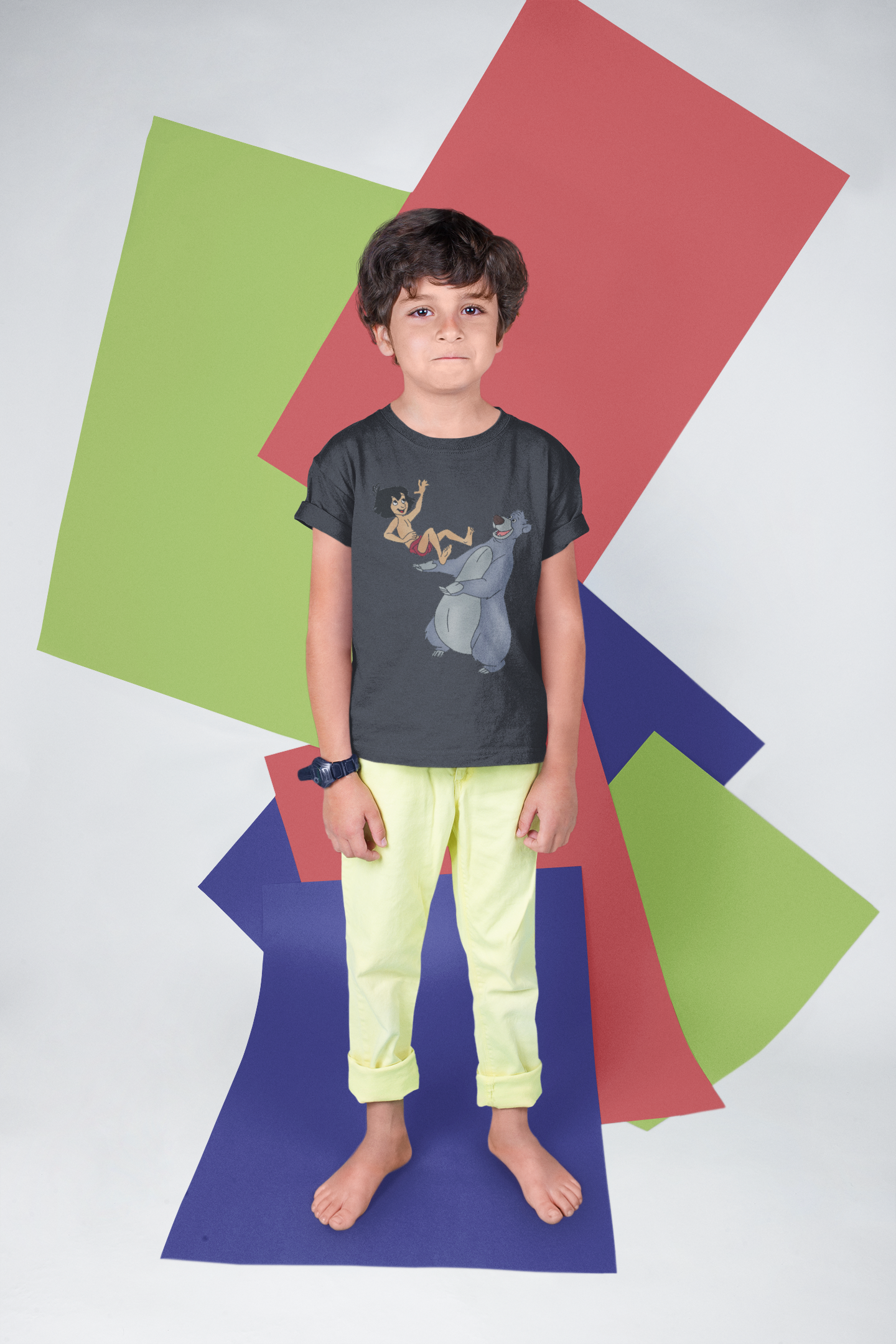 Cute Cartoon Half Sleeves T-Shirt for Boy-FunkyTeesClub