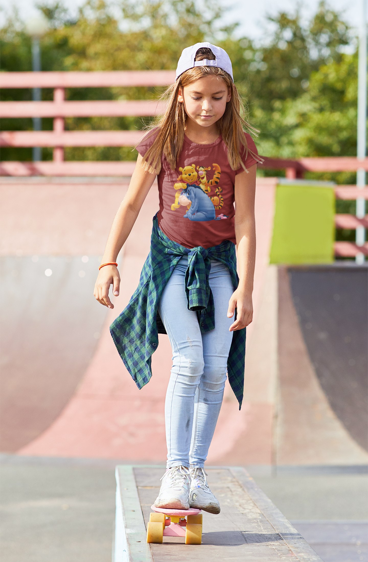 Cute Cartoon Half Sleeves T-Shirt For Girls -FunkyTeesClub