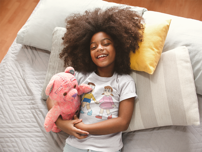 Cute Cartoon Half Sleeves T-Shirt For Girls -FunkyTeesClub
