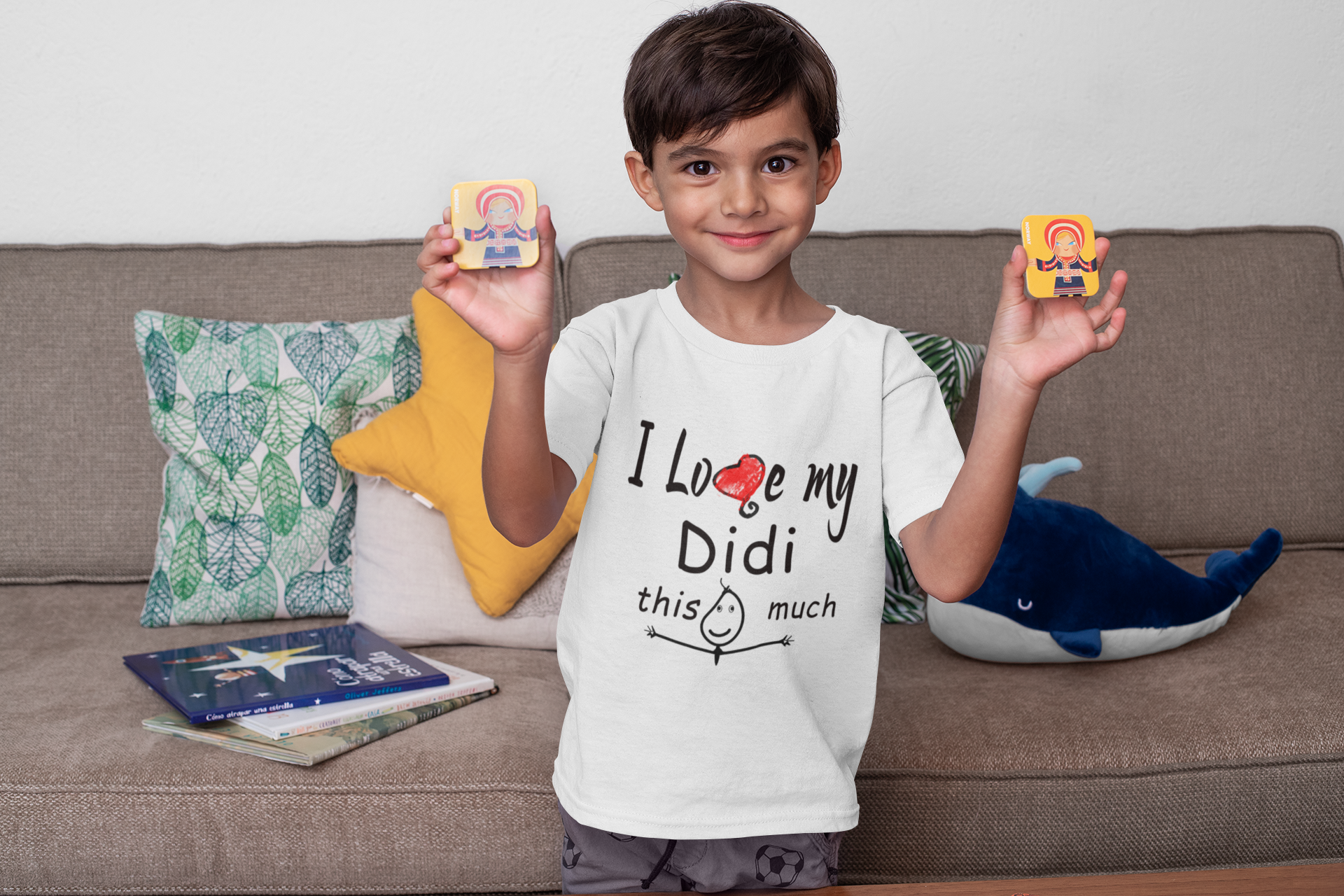 I Love My Didi Half Sleeves T-Shirt for Boy-FunkyTeesClub