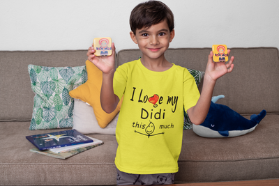I Love My Didi Half Sleeves T-Shirt for Boy-FunkyTeesClub