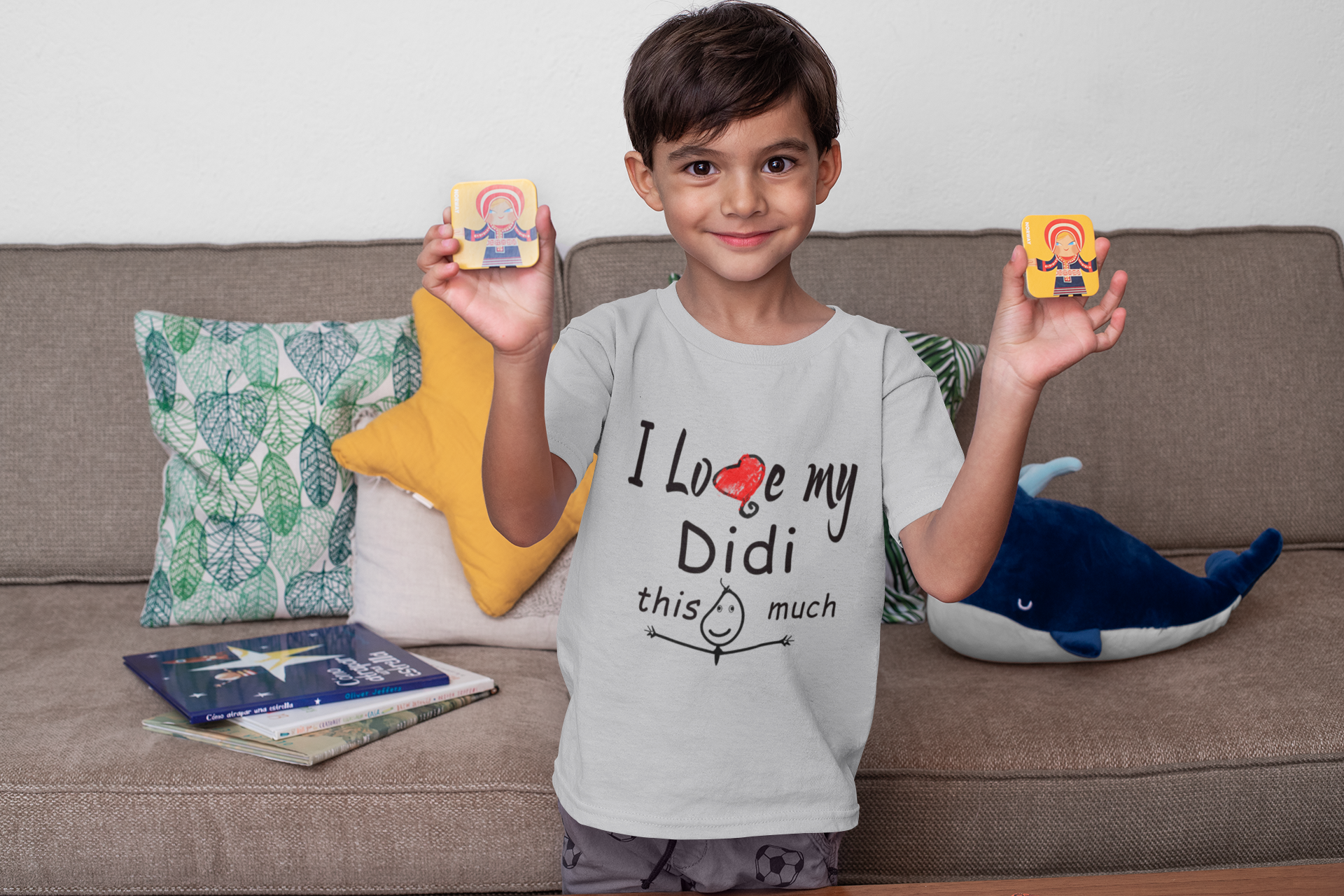 I Love My Didi Half Sleeves T-Shirt for Boy-FunkyTeesClub