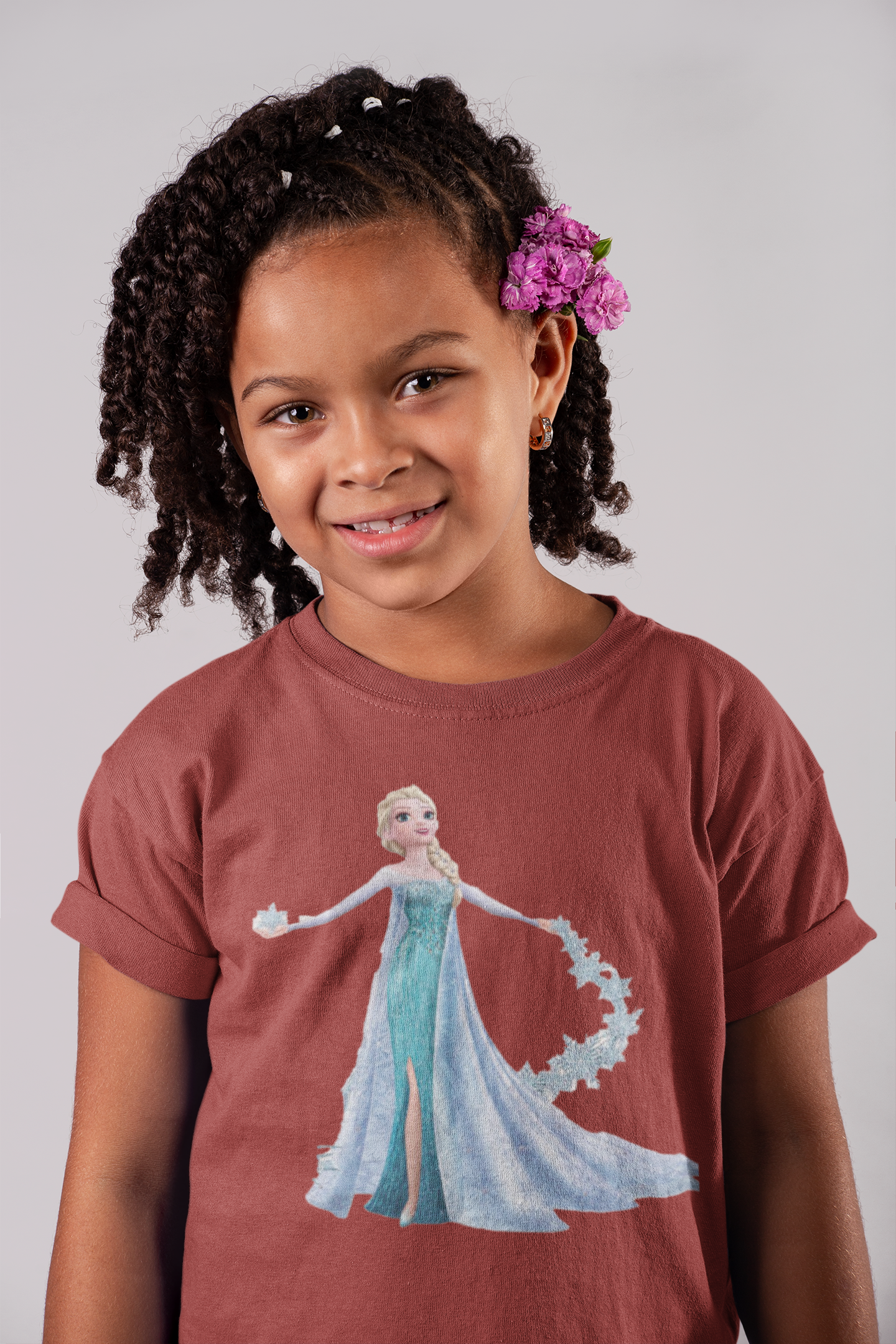 Cute Princess Half Sleeves T-Shirt For Girls -FunkyTeesClub