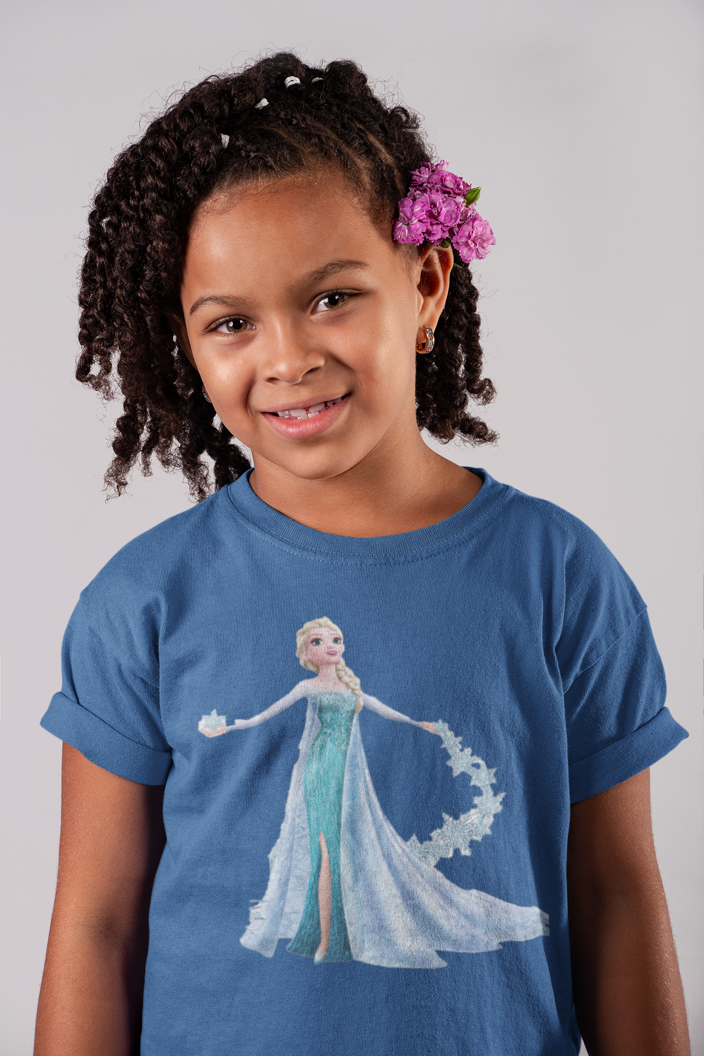 Cute Princess Half Sleeves T-Shirt For Girls -FunkyTeesClub
