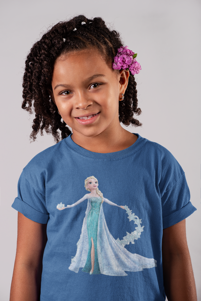 Cute Princess Half Sleeves T-Shirt For Girls -FunkyTeesClub