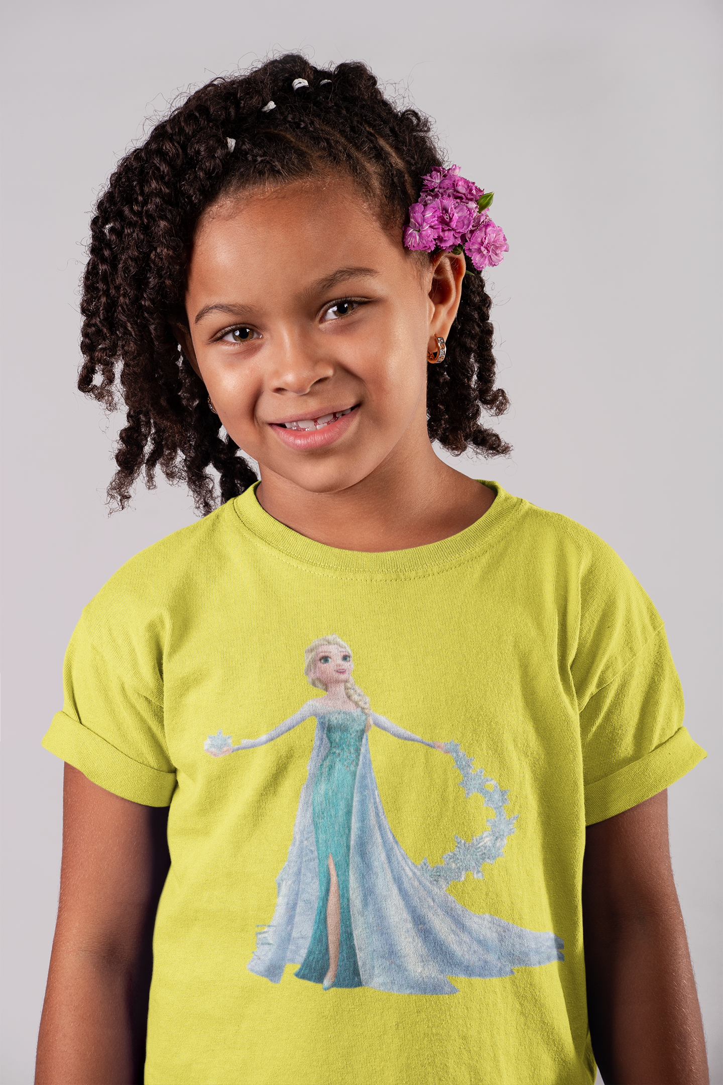 Cute Princess Half Sleeves T-Shirt For Girls -FunkyTeesClub