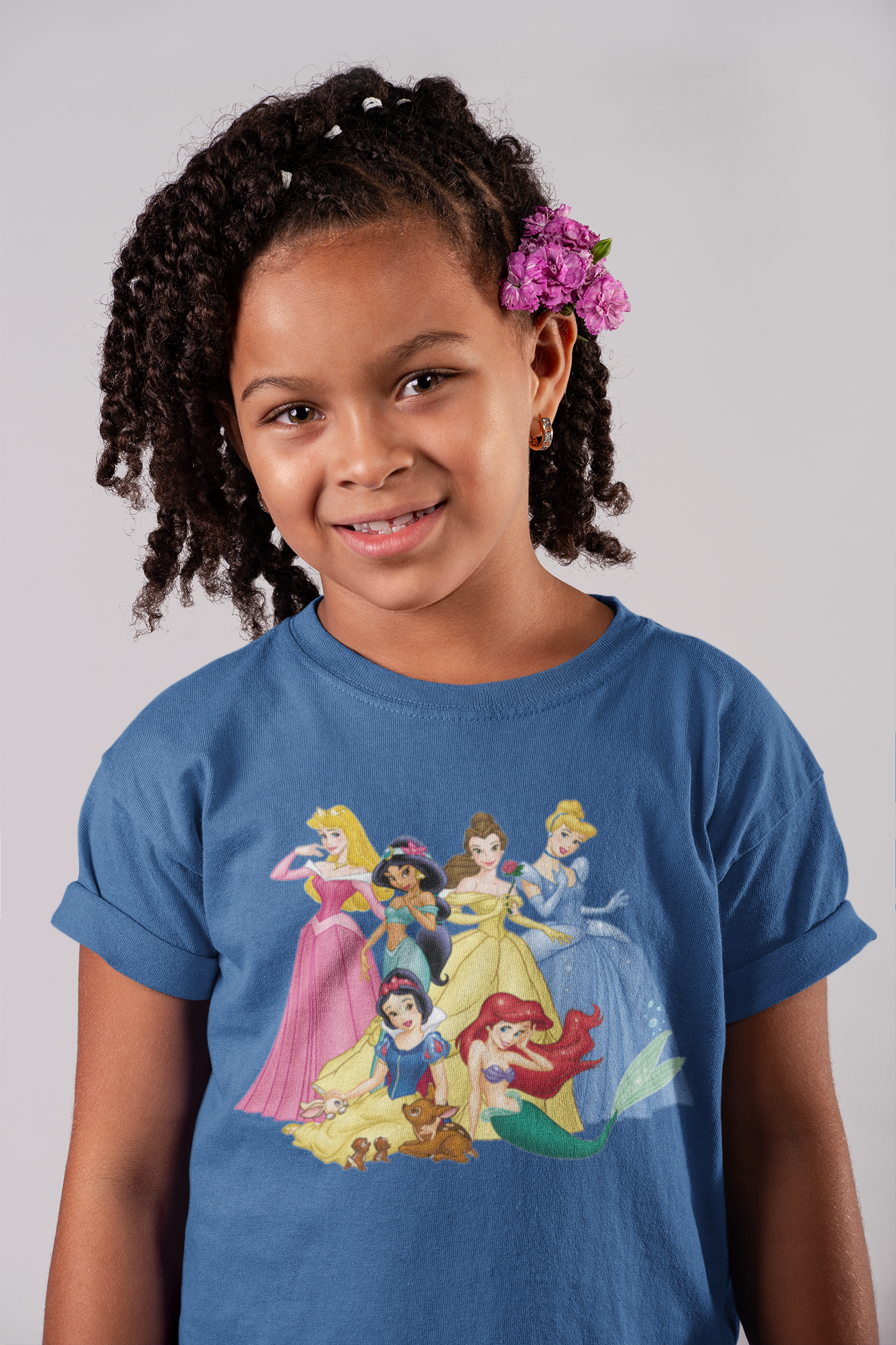 Cute Princess Half Sleeves T-Shirt For Girls -FunkyTeesClub