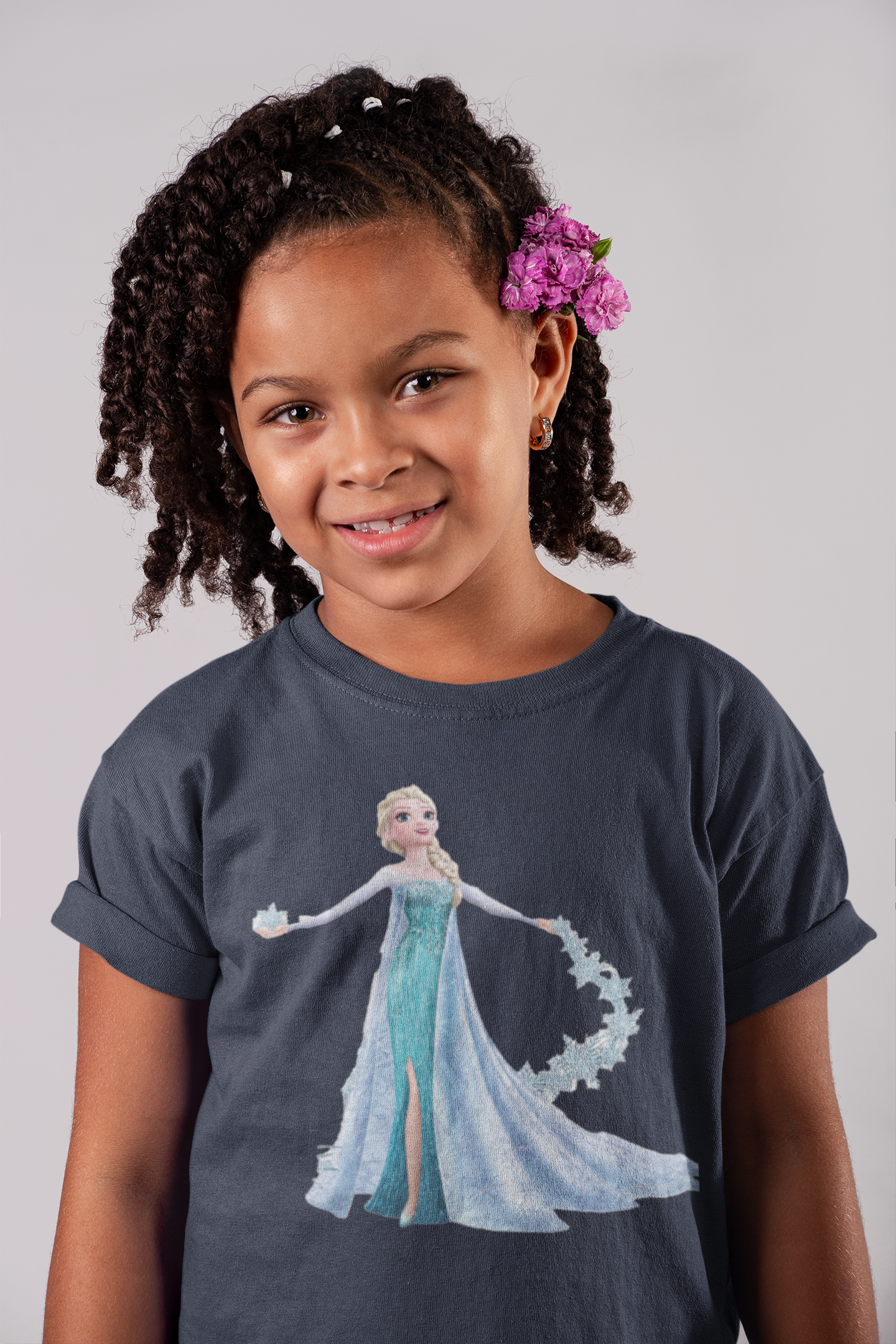 Cute Princess Half Sleeves T-Shirt For Girls -FunkyTeesClub