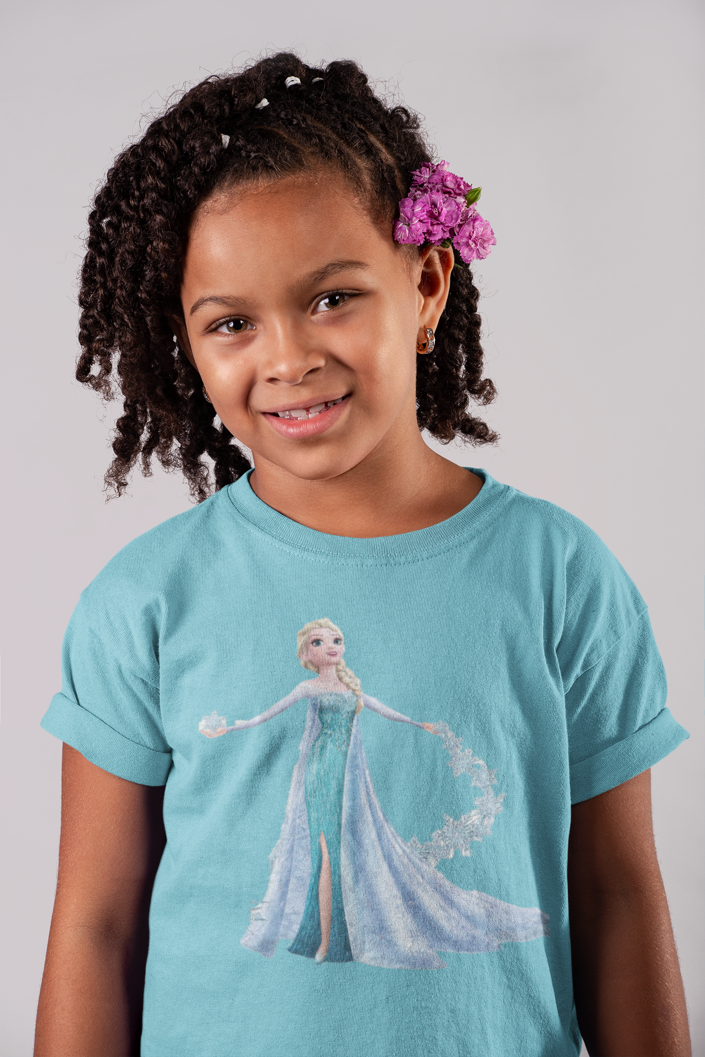 Cute Princess Half Sleeves T-Shirt For Girls -FunkyTeesClub