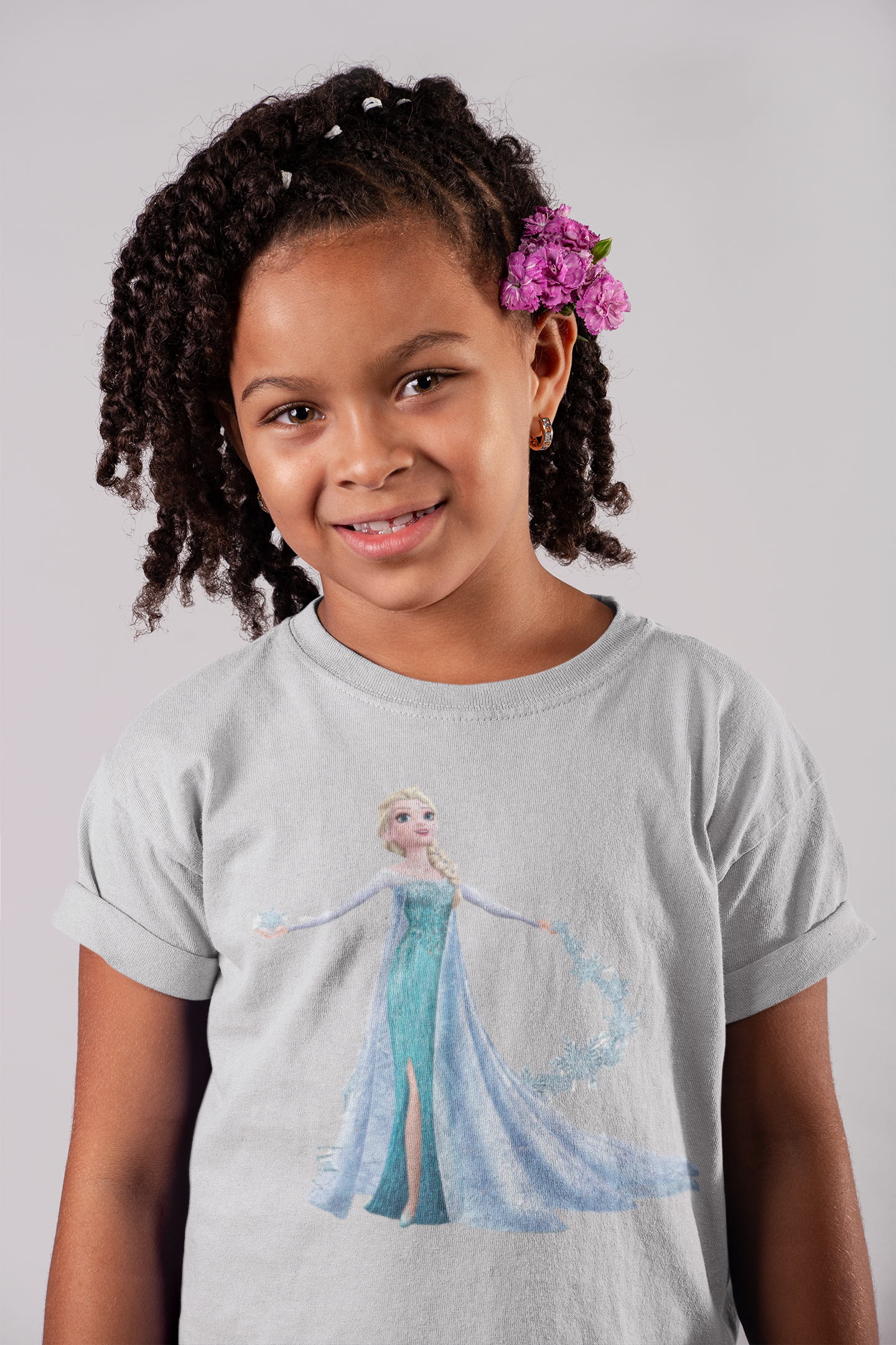 Cute Princess Half Sleeves T-Shirt For Girls -FunkyTeesClub
