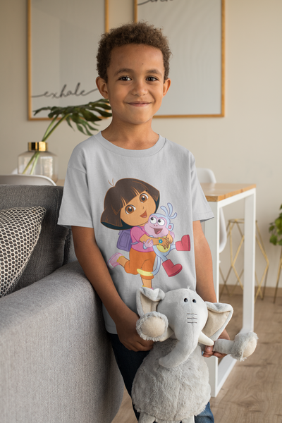 Cute Cartoon Half Sleeves T-Shirt for Boy-FunkyTeesClub