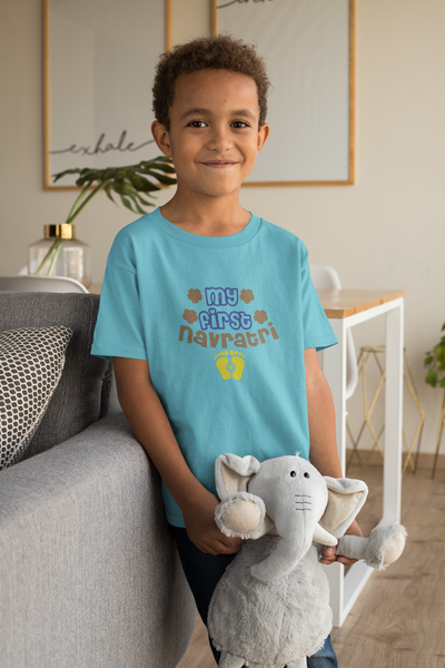 My First Navratri Half Sleeves T-Shirt for Boy-FunkyTeesClub
