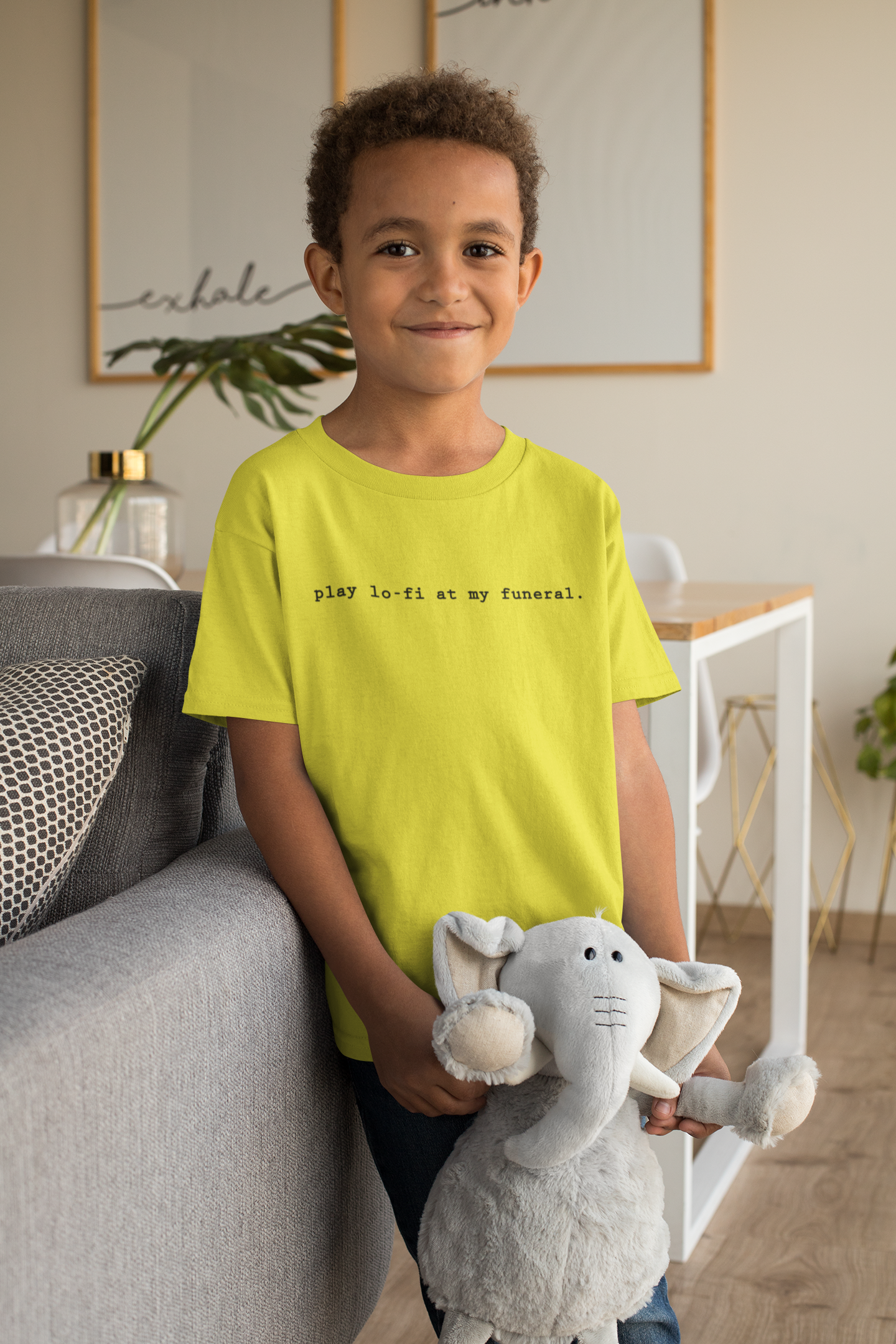 Play Lofi At My Funeral Minimals Half Sleeves T-Shirt for Boy-FunkyTeesClub