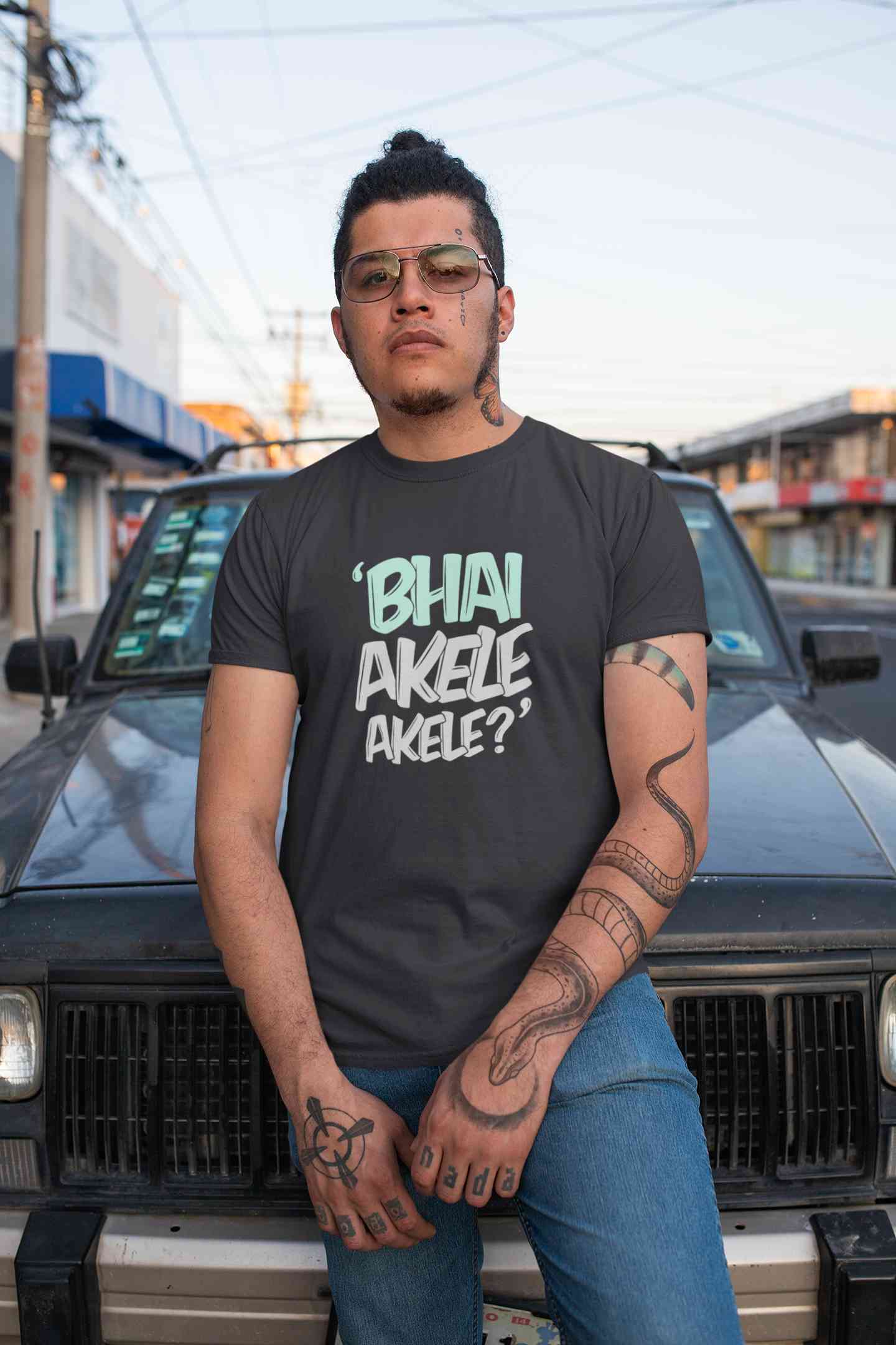Bhai Akele Akele Mens Half Sleeves T-shirt- FunkyTeesClub