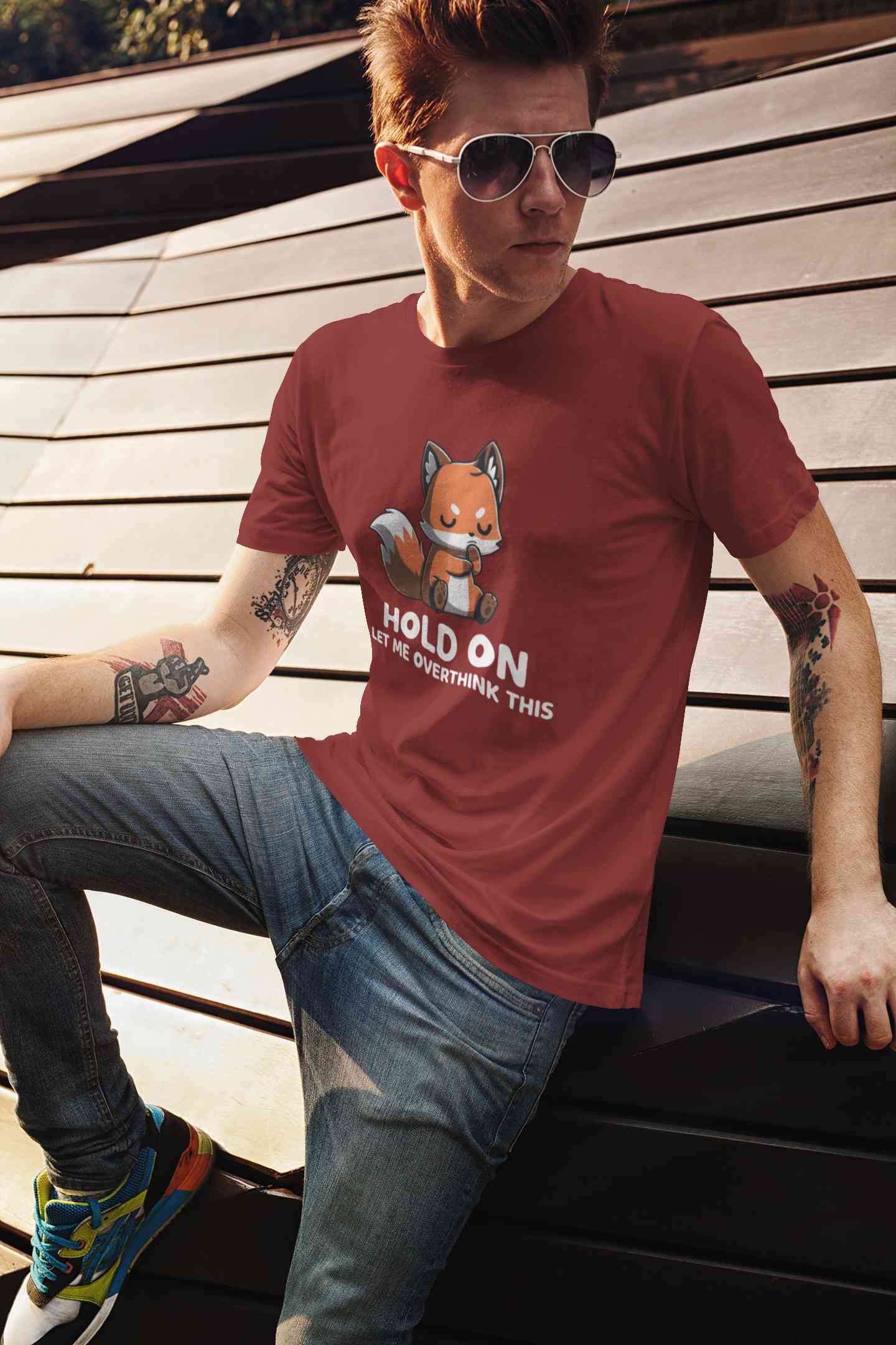 Wise Fox Funny Graphic Mens Half Sleeves T-shirt- FunkyTeesClub
