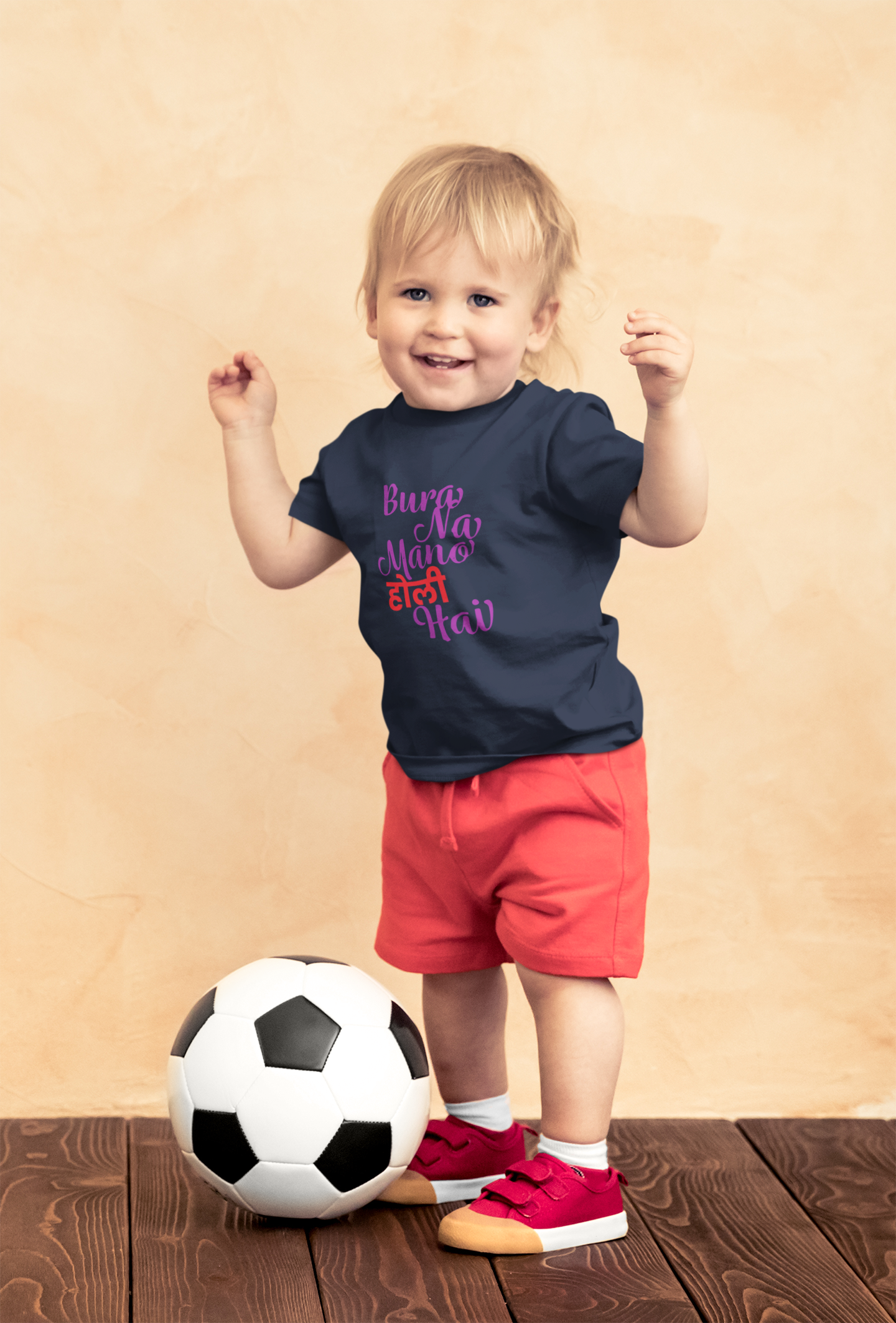 Bura Na Mano Holi Hai Half Sleeves T-Shirt for Boy-FunkyTeesClub