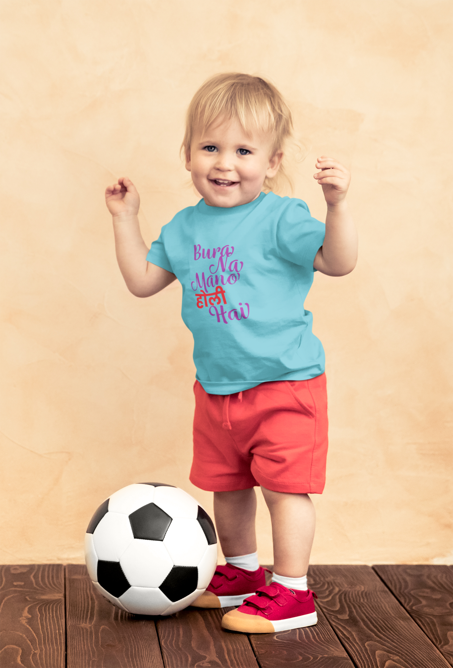 Bura Na Mano Holi Hai Half Sleeves T-Shirt for Boy-FunkyTeesClub