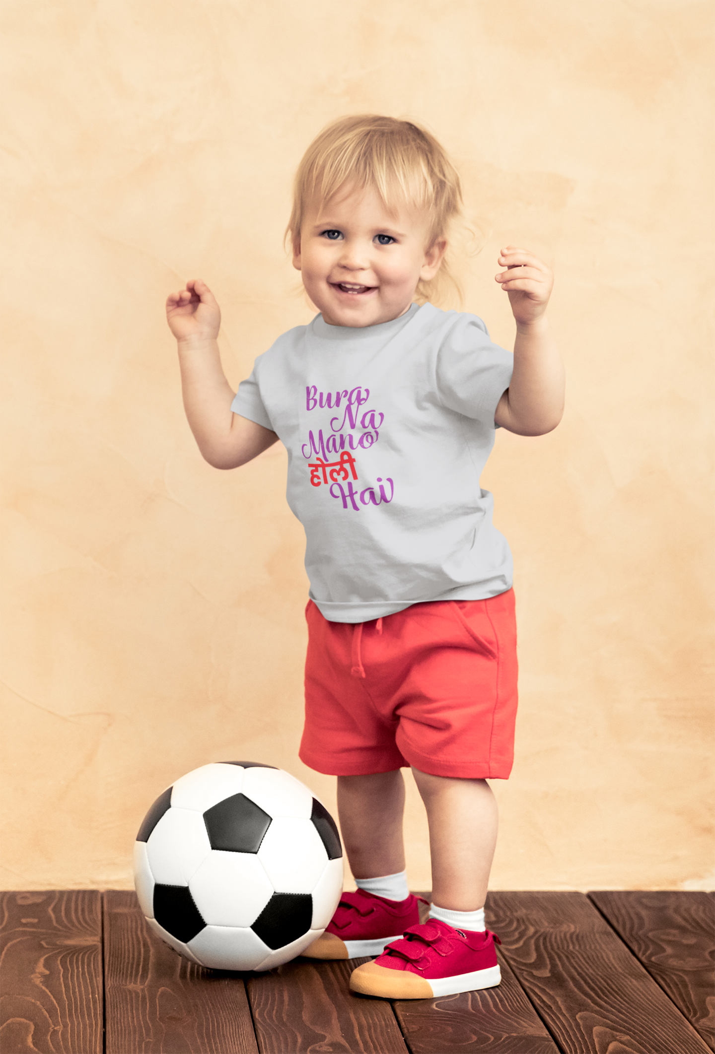 Bura Na Mano Holi Hai Half Sleeves T-Shirt for Boy-FunkyTeesClub