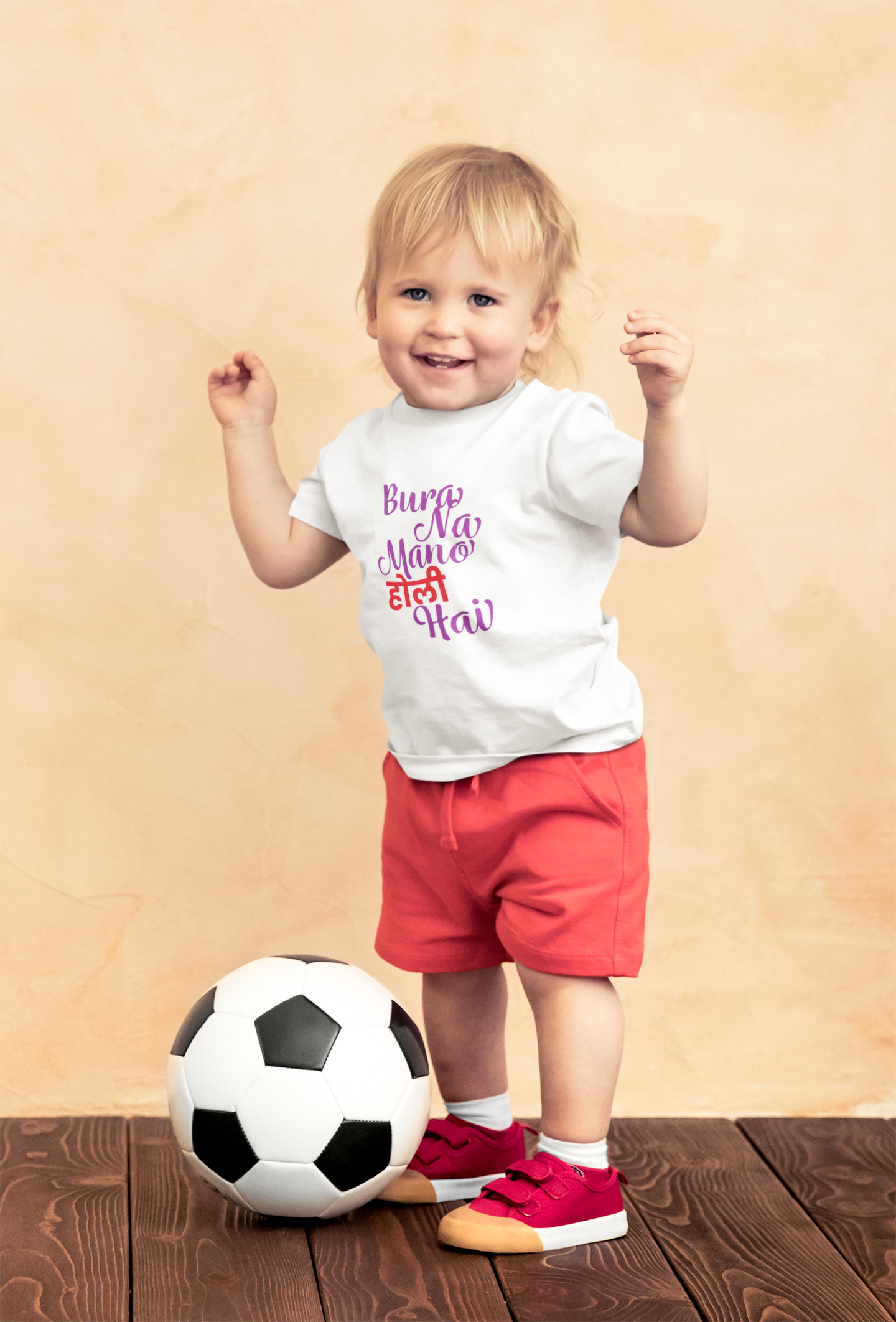 Bura Na Mano Holi Hai Half Sleeves T-Shirt for Boy-FunkyTeesClub