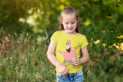 Cute Cartoon Half Sleeves T-Shirt For Girls -FunkyTeesClub