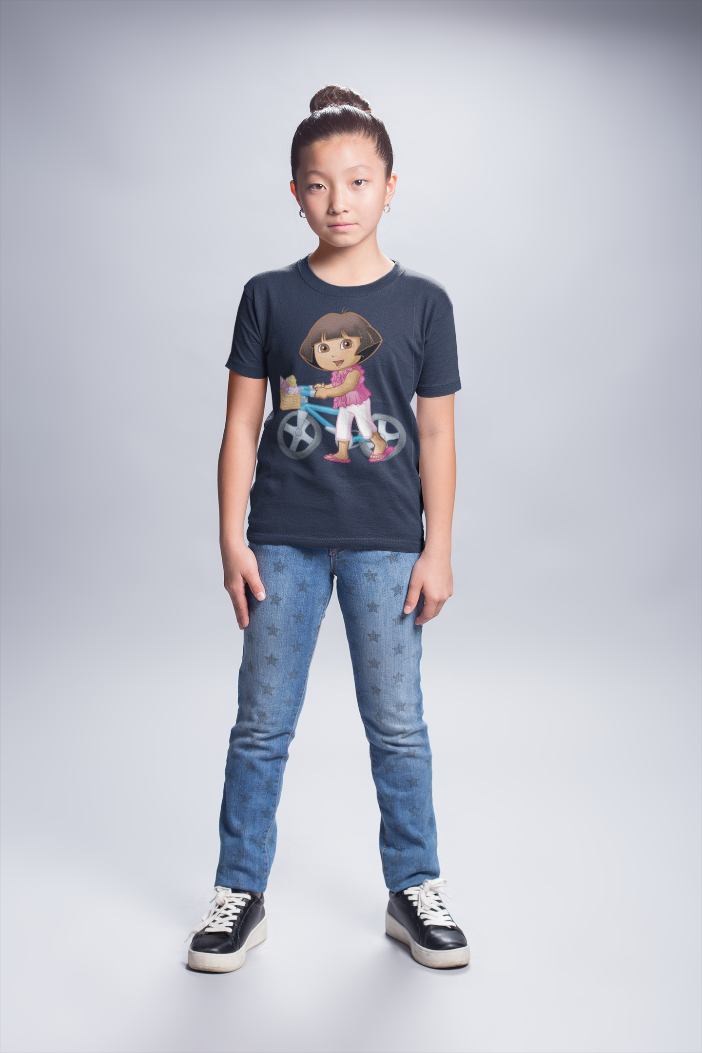Cute Cartoon Half Sleeves T-Shirt For Girls -FunkyTeesClub