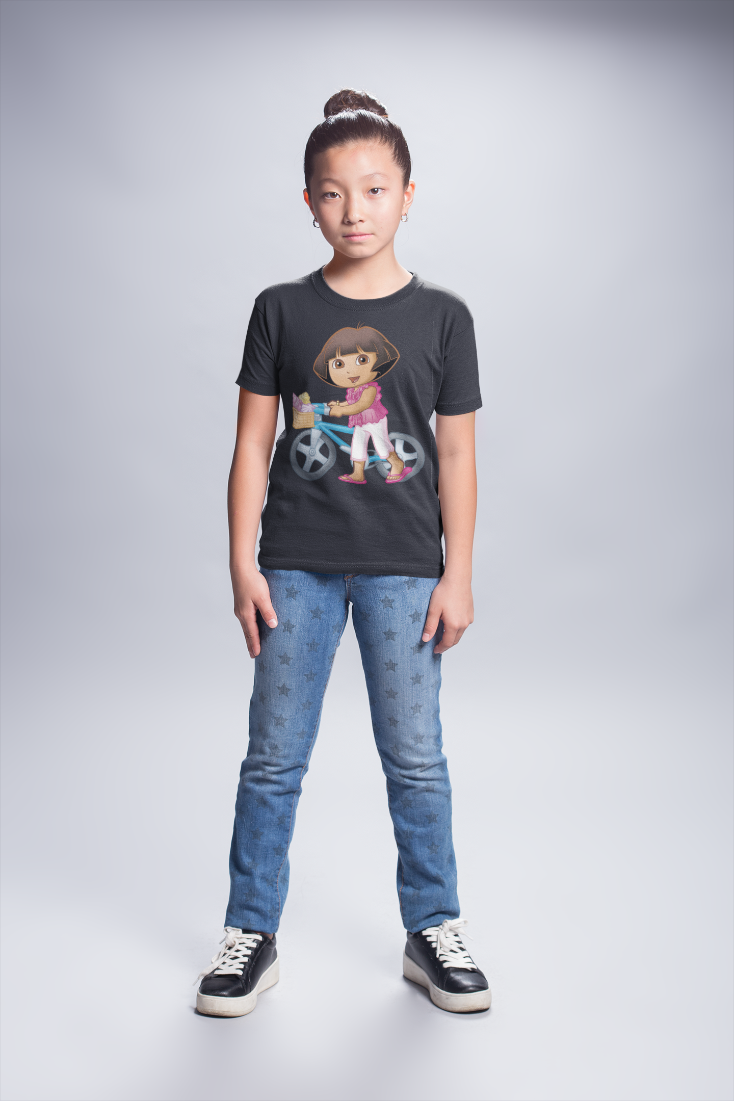 Cute Cartoon Half Sleeves T-Shirt For Girls -FunkyTeesClub
