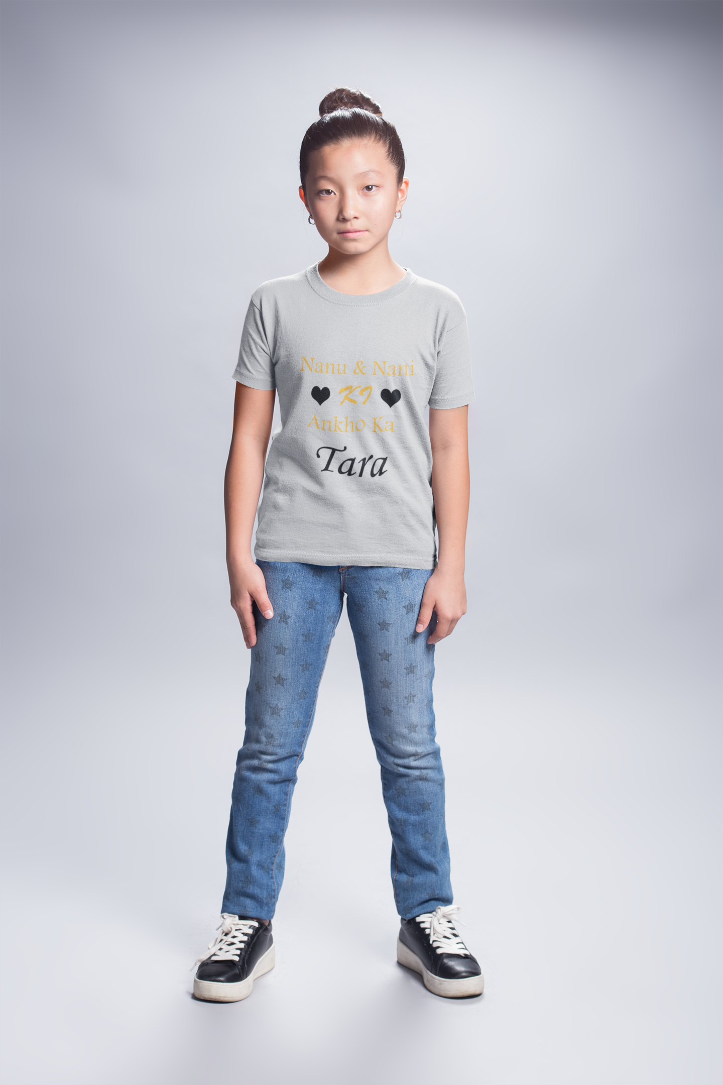 Nanu Nani Ki Ankho Ka Tara Half Sleeves T-Shirt For Girls -FunkyTeesClub