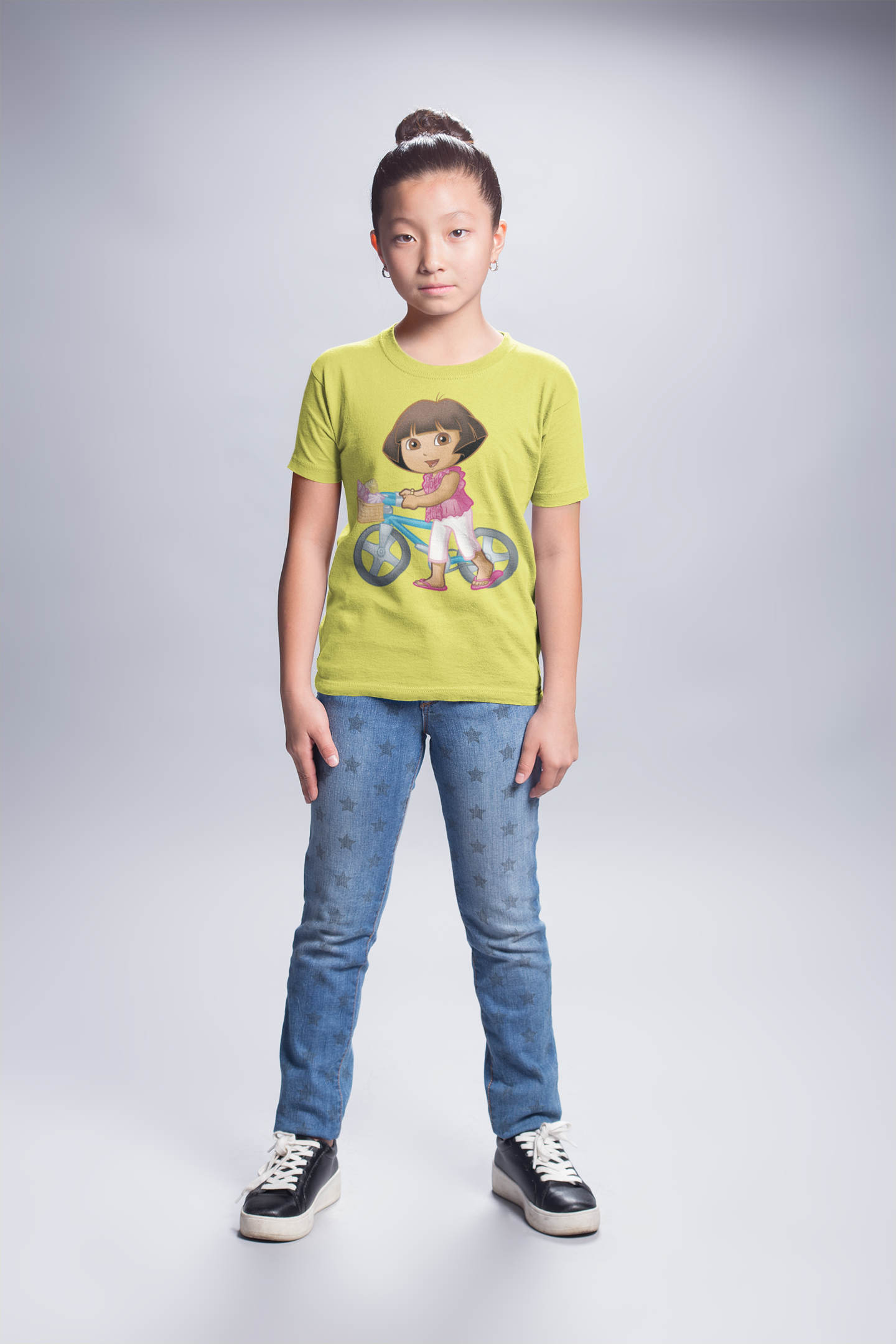 Cute Cartoon Half Sleeves T-Shirt For Girls -FunkyTeesClub