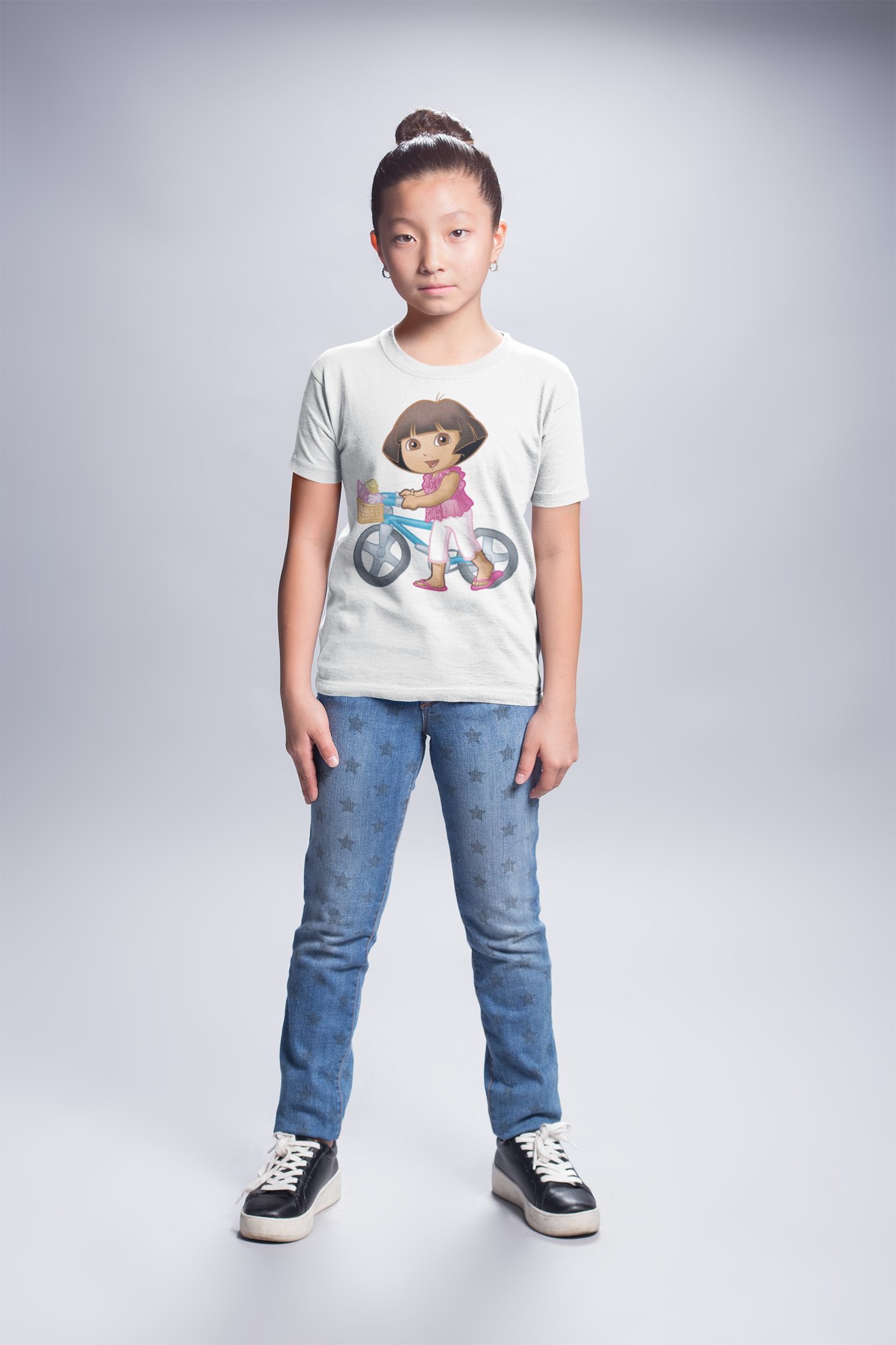 Cute Cartoon Half Sleeves T-Shirt For Girls -FunkyTeesClub