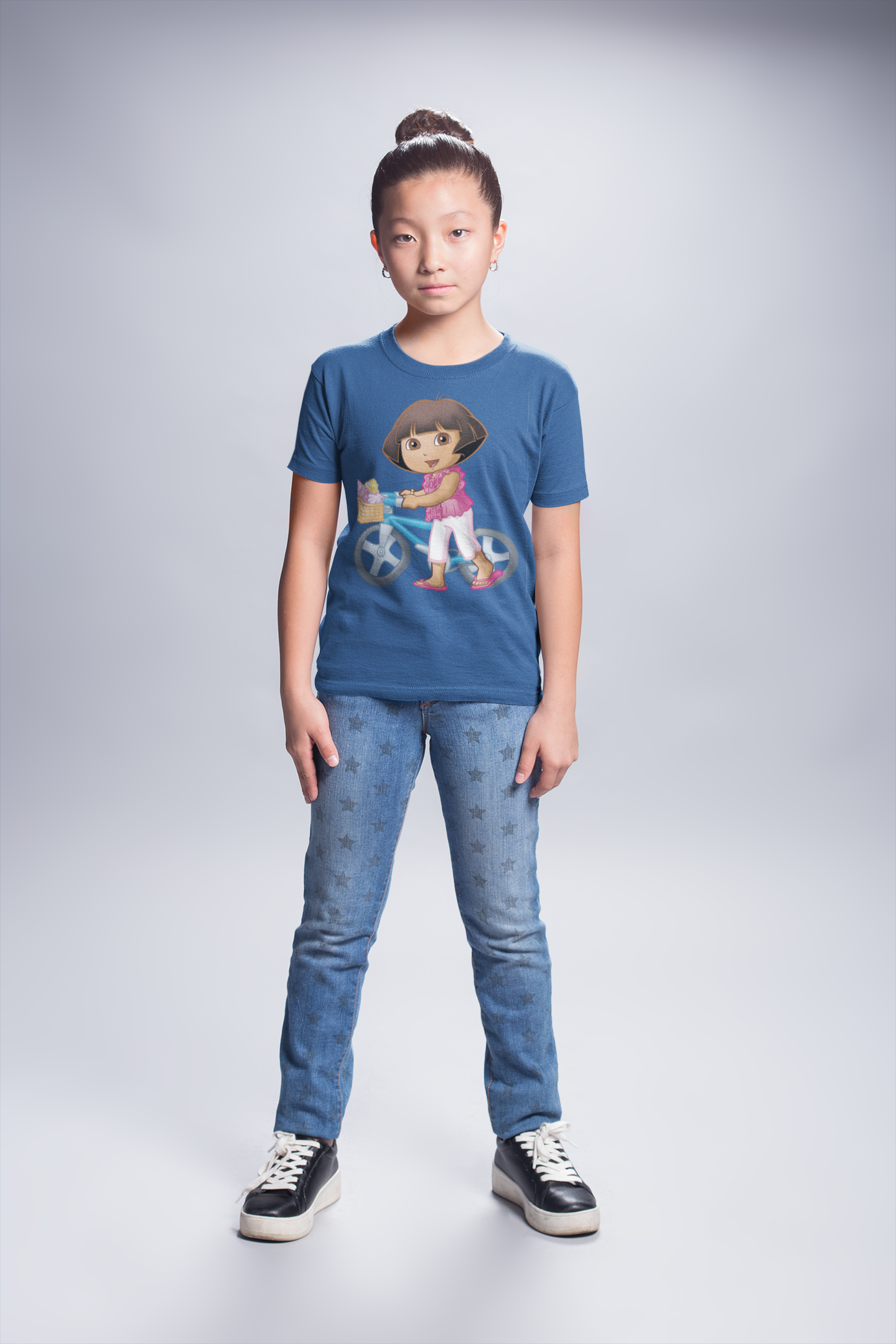 Cute Cartoon Half Sleeves T-Shirt For Girls -FunkyTeesClub