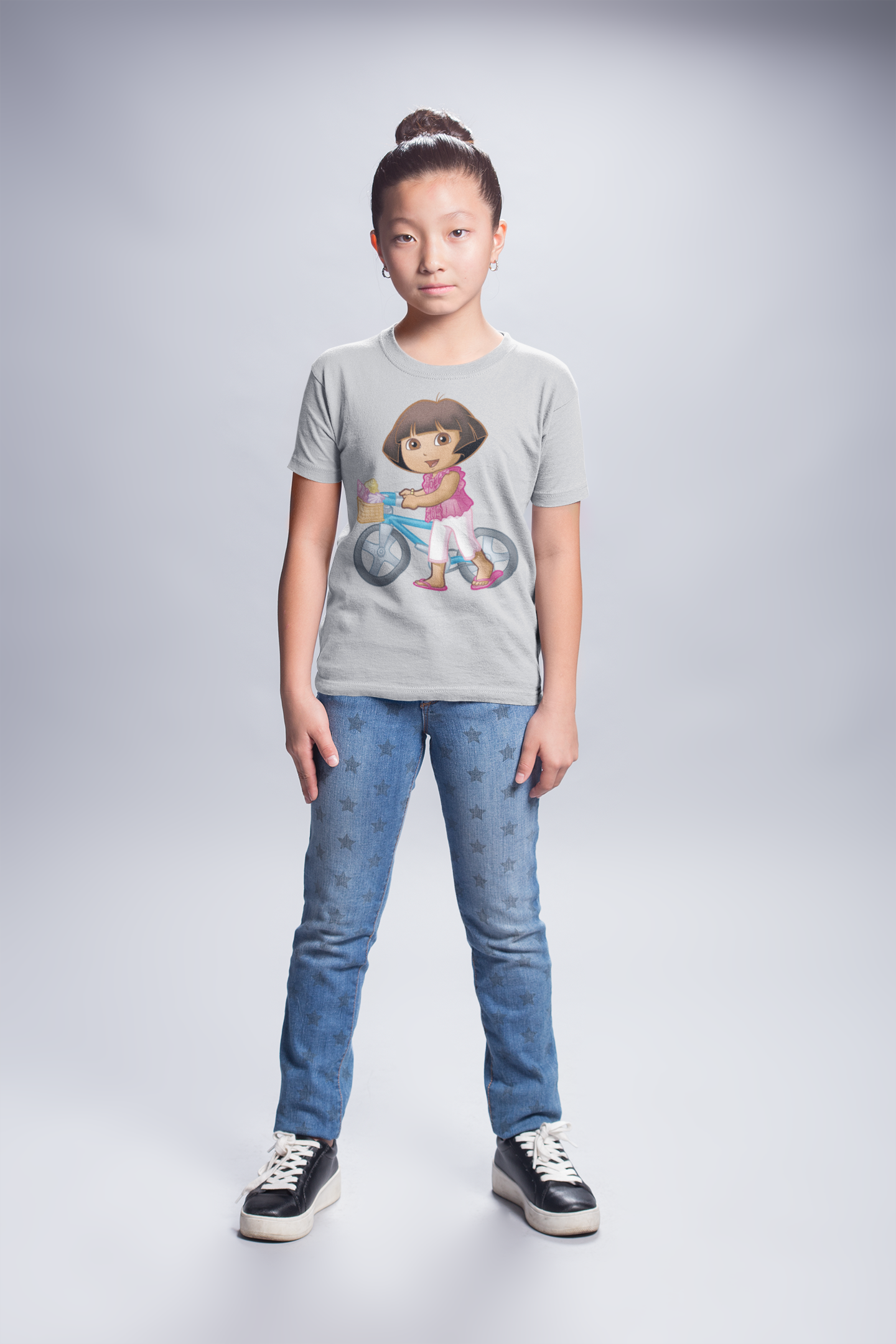 Cute Cartoon Half Sleeves T-Shirt For Girls -FunkyTeesClub