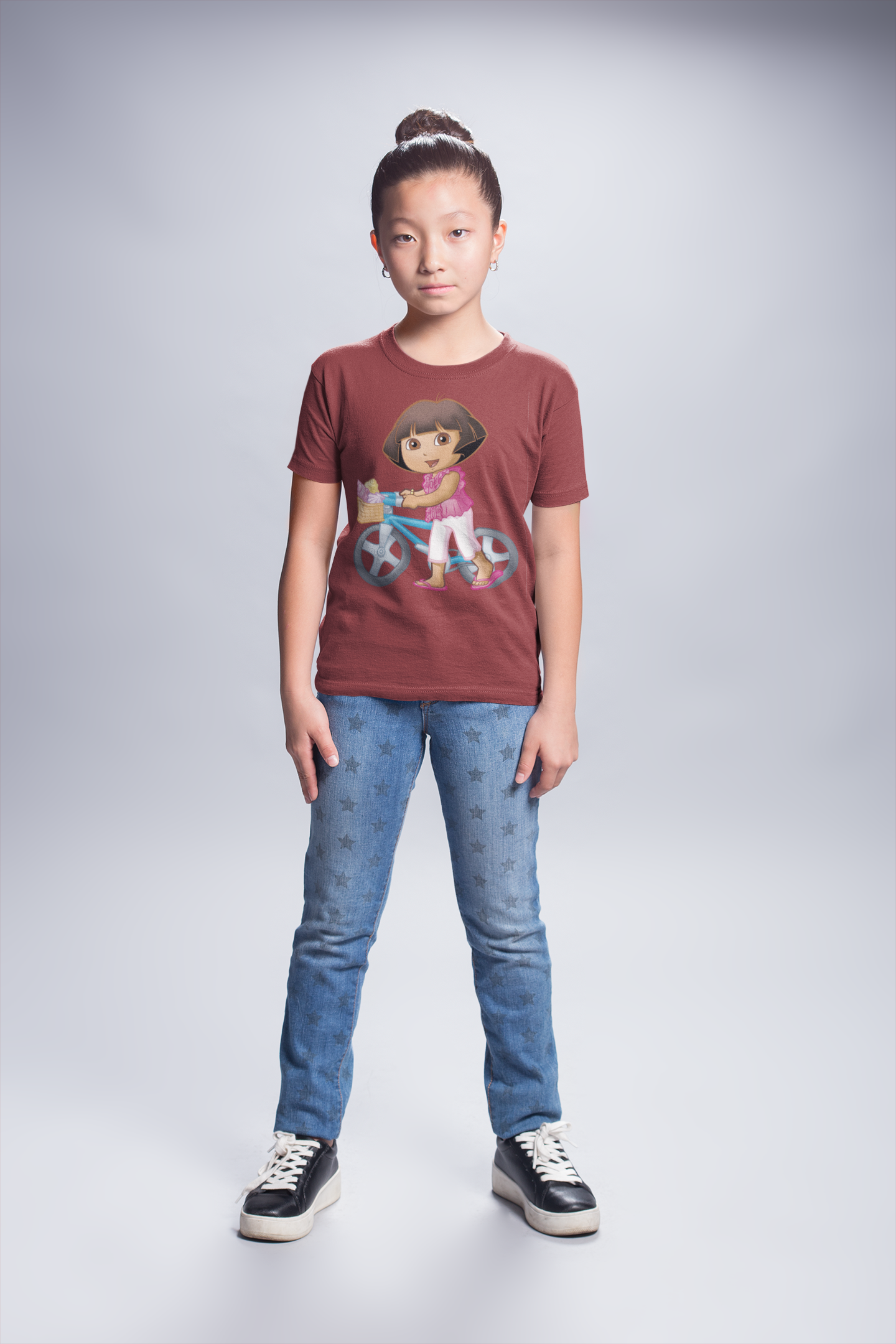 Cute Cartoon Half Sleeves T-Shirt For Girls -FunkyTeesClub