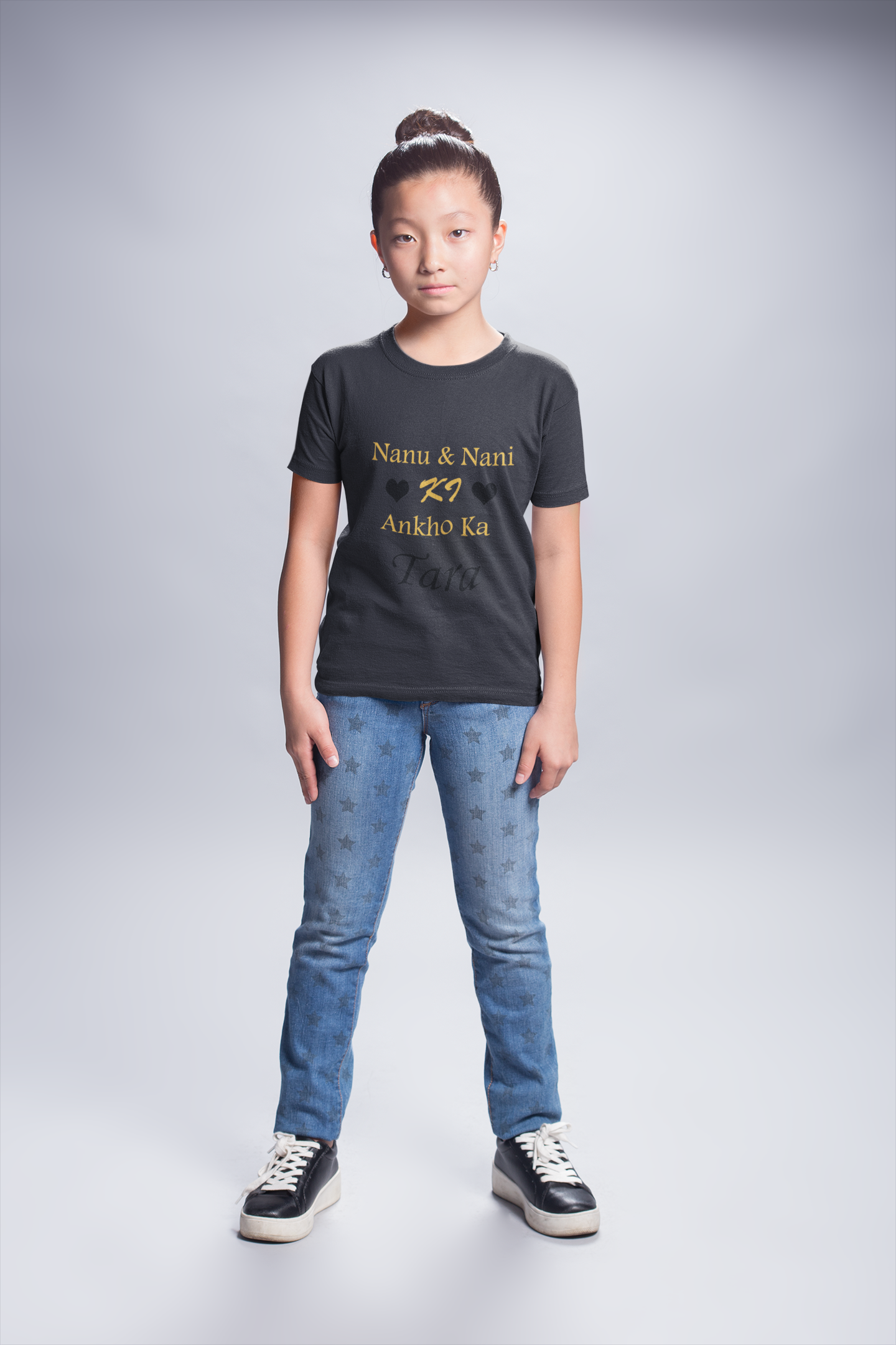 Nanu Nani Ki Ankho Ka Tara Half Sleeves T-Shirt For Girls -FunkyTeesClub